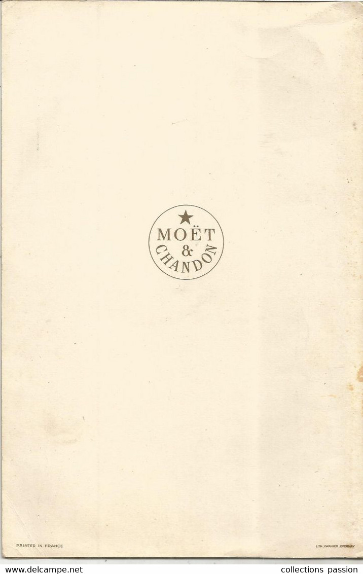 Menu , Carte Des Vins , Vierge , MOËT & CHANDON , 6 Pages, 5 Scans, 225 X 150 Mm , Frais Fr 1.95 E - Menus