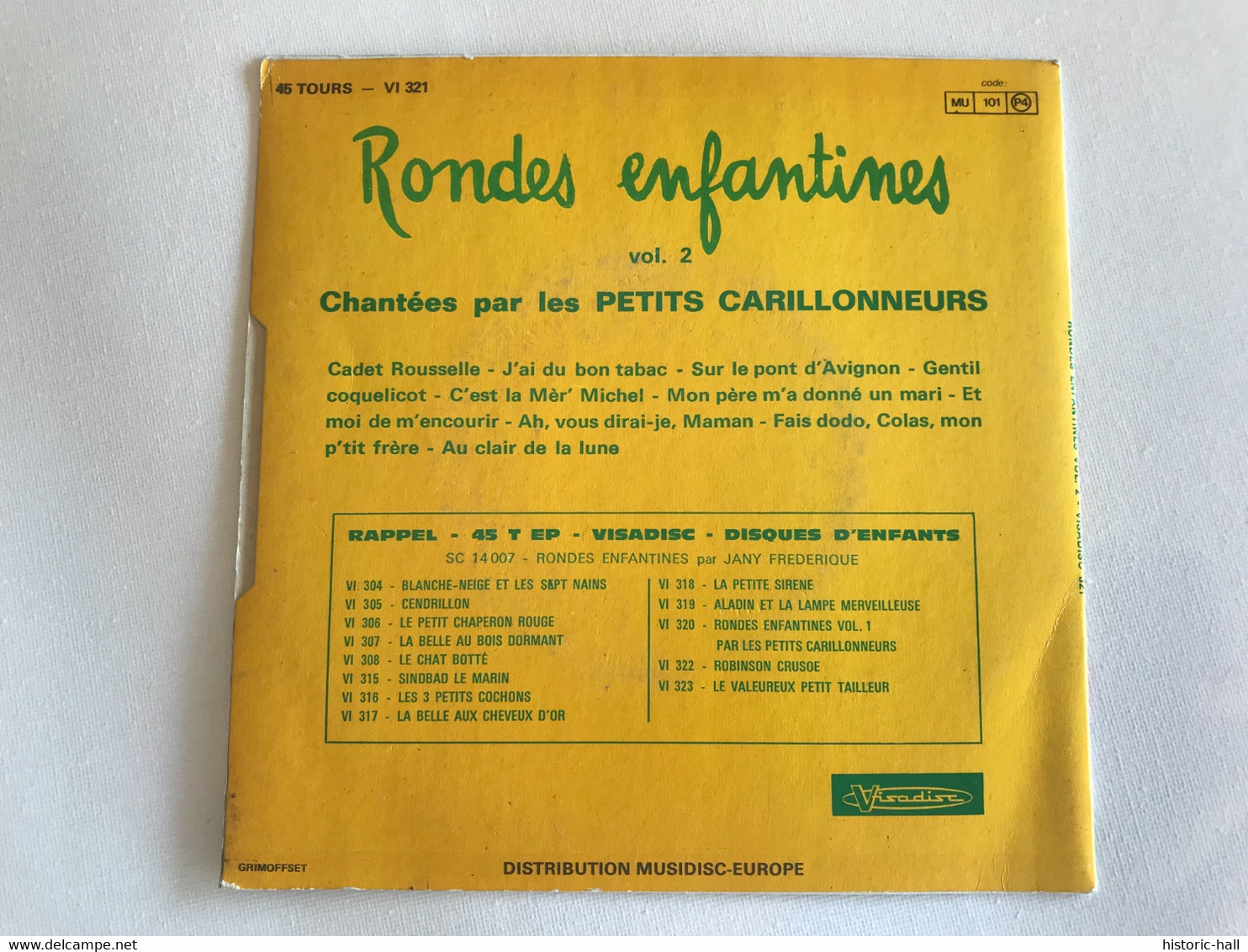 RONDES ENFANTINES - 45t - Kinderlieder