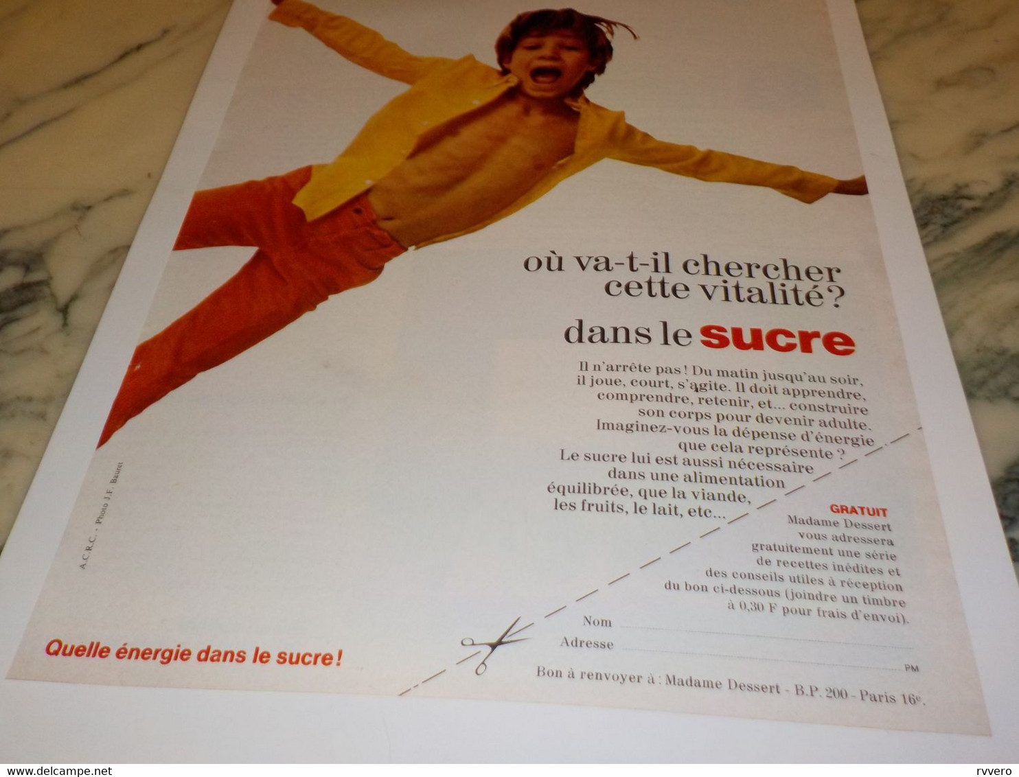 ANCIENNE  PUBLICITE LE SUCRE QUELLE VITALITE 1969 - Affiches