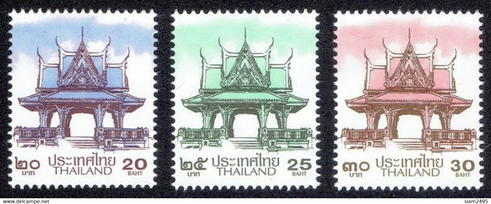 Thailand 2021, Thai Definitive Postage Stamps - Thai Pavilion (New Values) - Thailand