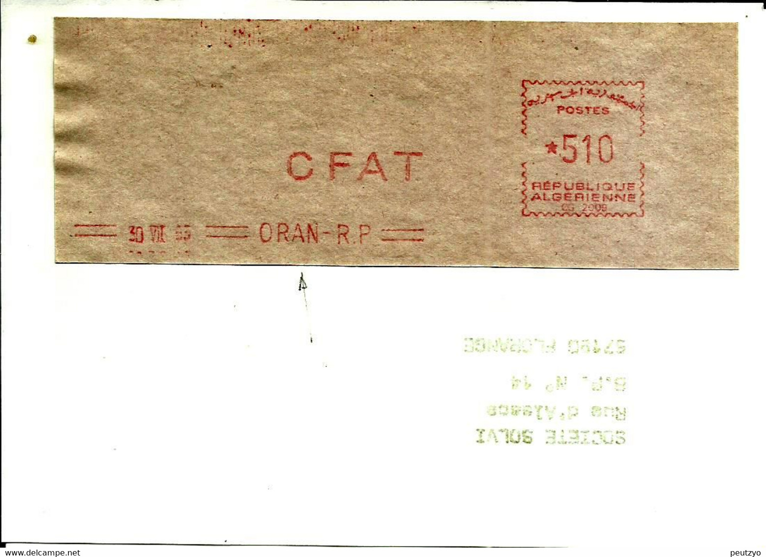 Lettre  EMA Havas 1965   CFAT Algerie  Oran  C38/31 - Andere & Zonder Classificatie