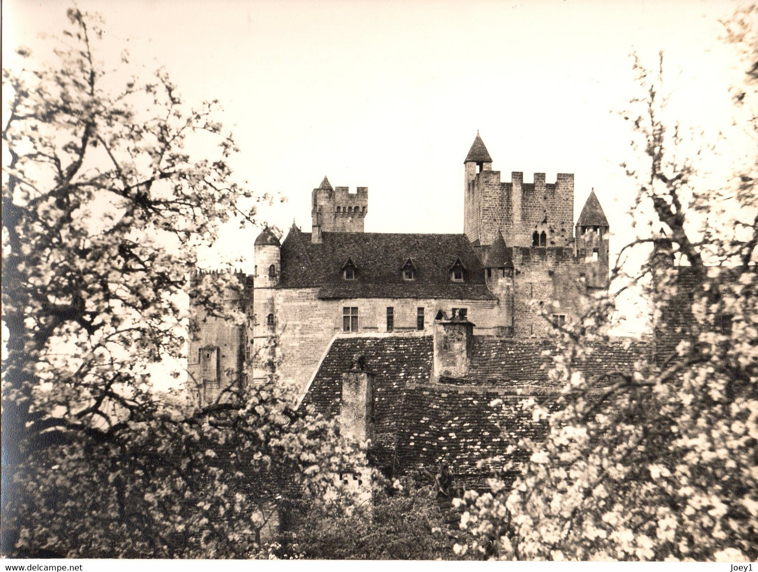Photo Château De Beynac,Dordogne Format 18/24 Tirage Argentique Années 50 - Places