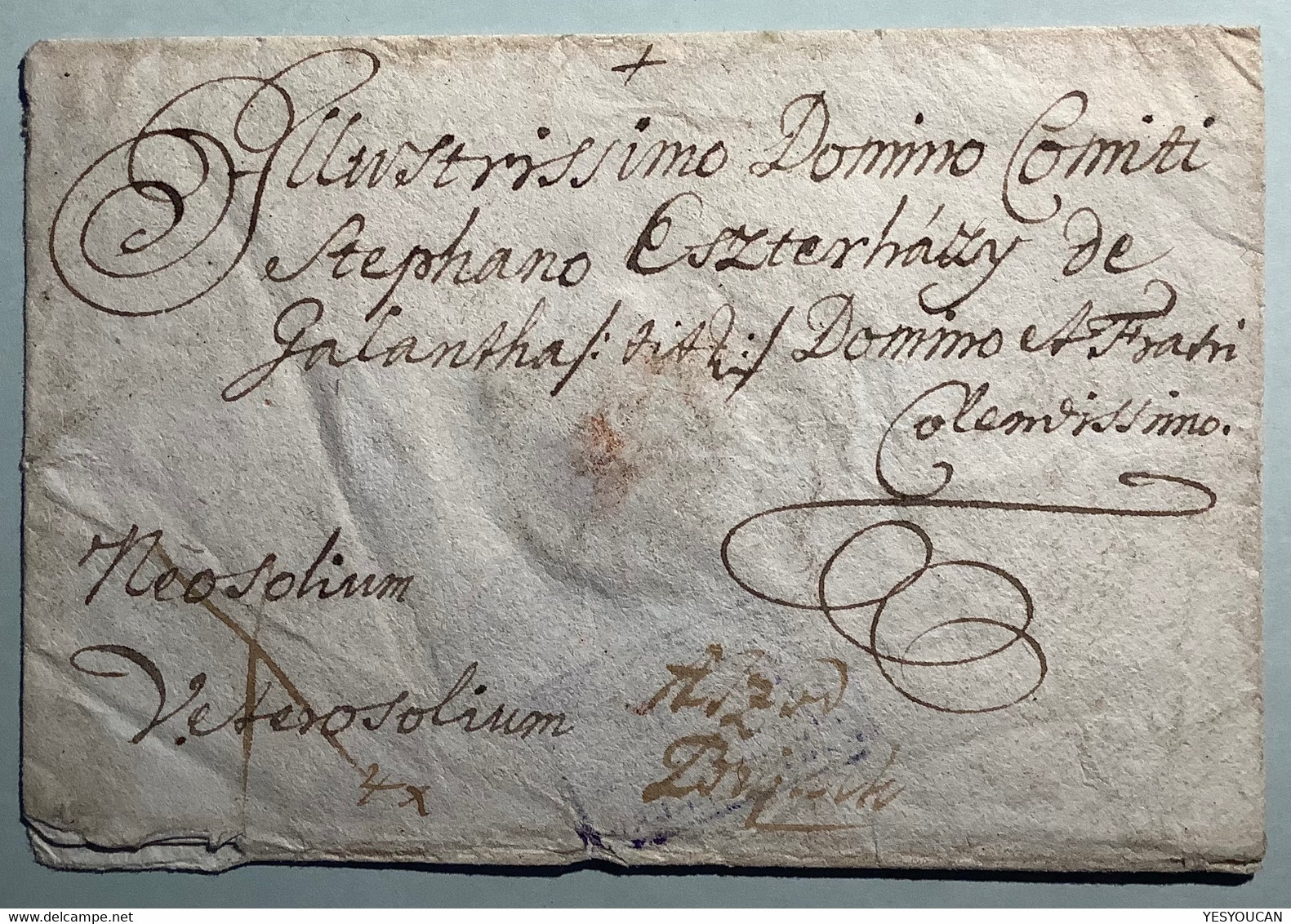 VESZPREM RARE 1743 Pre-Stamp Cover > Aszod (Österreich Ungarn Vorphilatelie Brief Hongrie Lettre Préphilatelique - ...-1867 Voorfilatelie