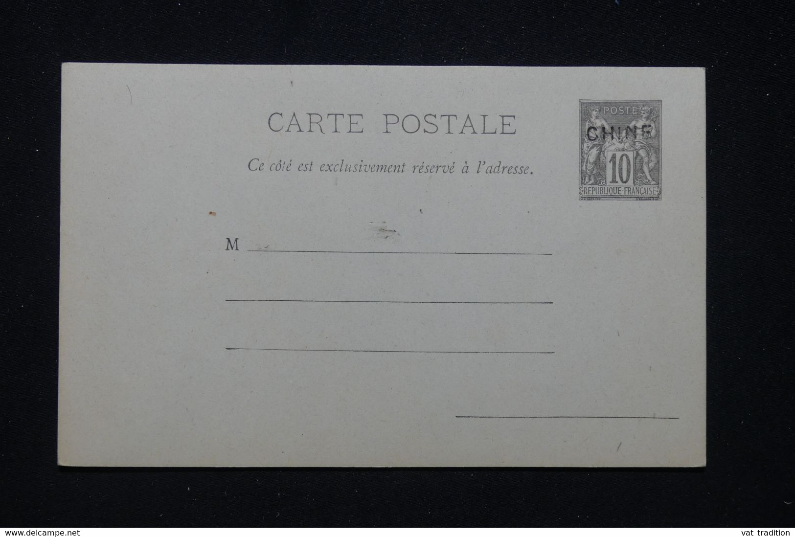 CHINE - Entier Postal Type Sage Surchargé Chine , Non Circulé - L 94709 - Briefe U. Dokumente