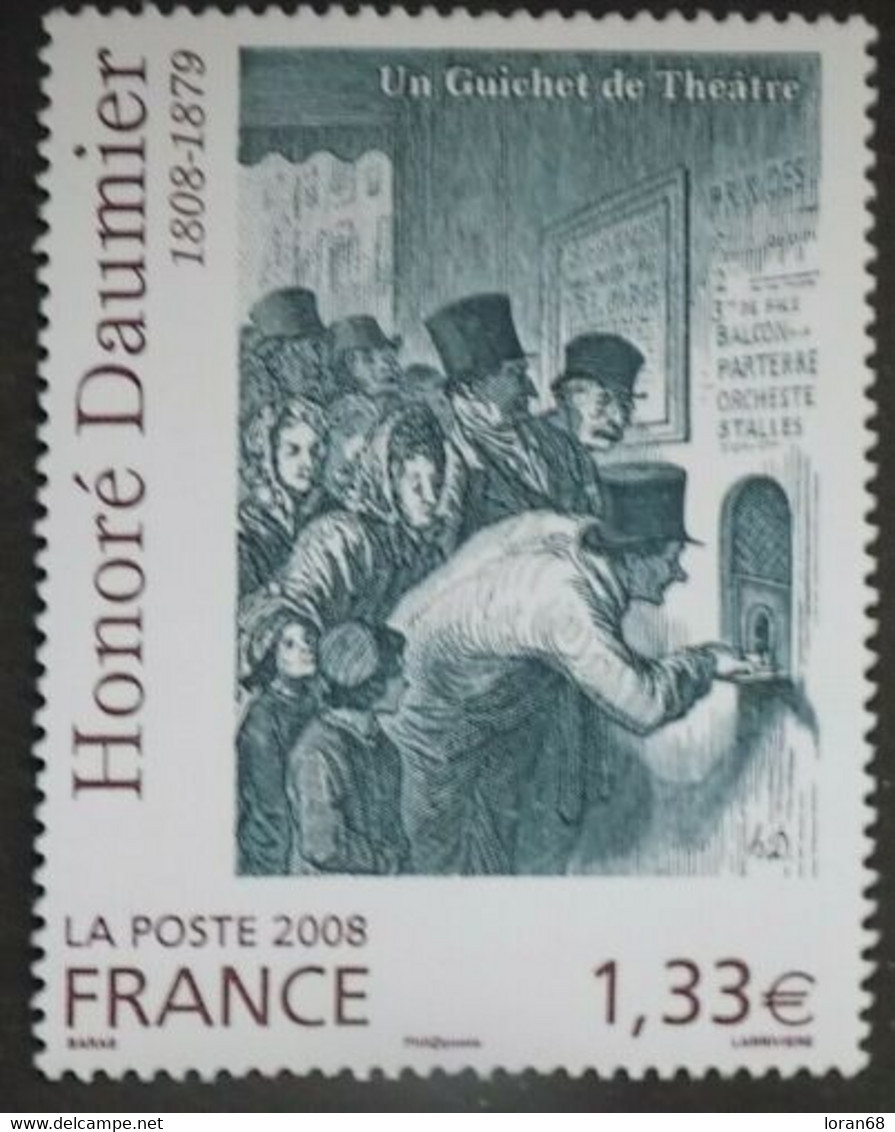 Timbre Neuf France MNH 2008 : Honoré Daumier "Un Guichet De Théatre" - Ongebruikt