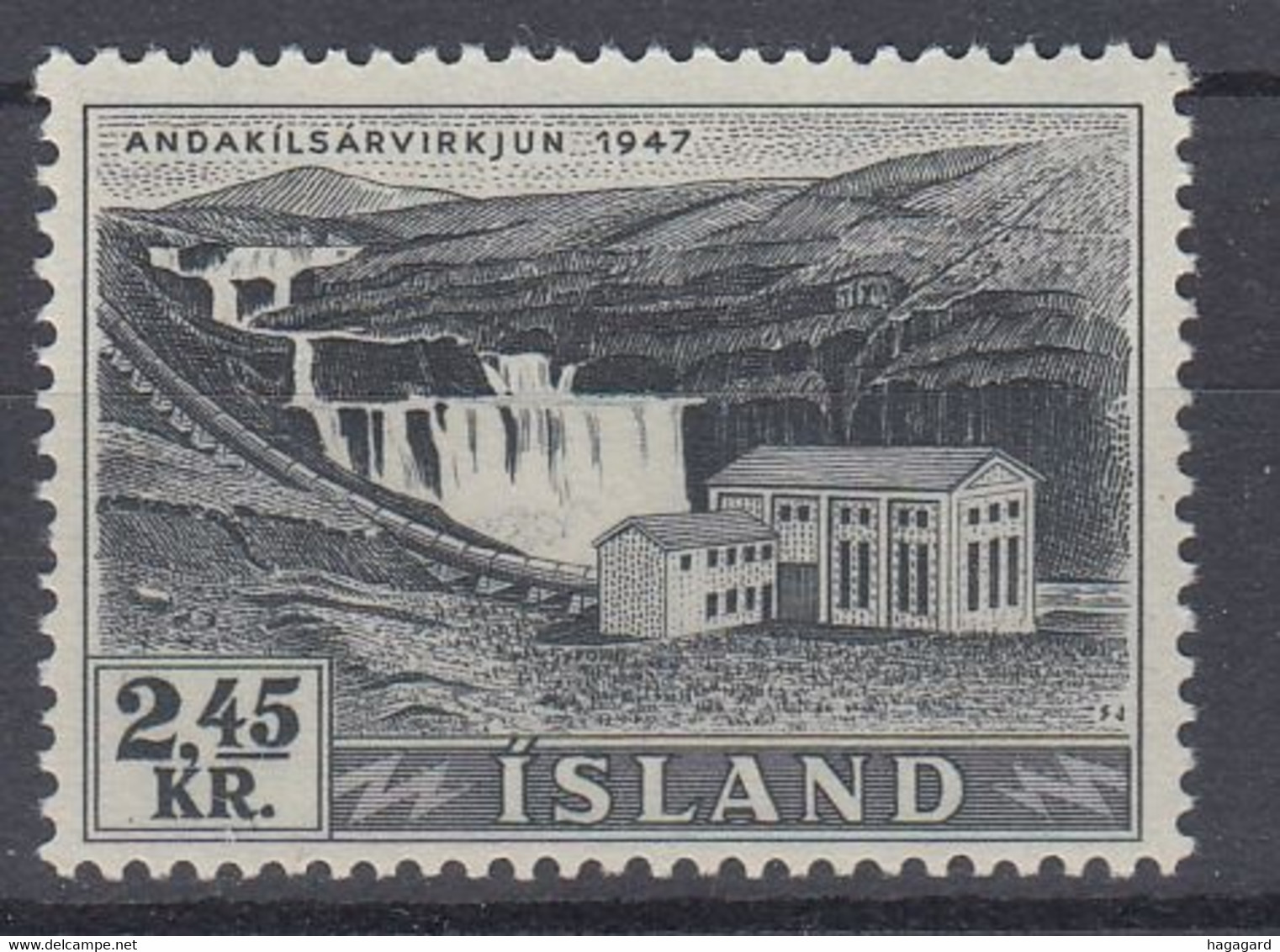 ++M1451. Iceland 1956. Waterfalls / Power. Michel 308. MNH(**) - Ungebraucht