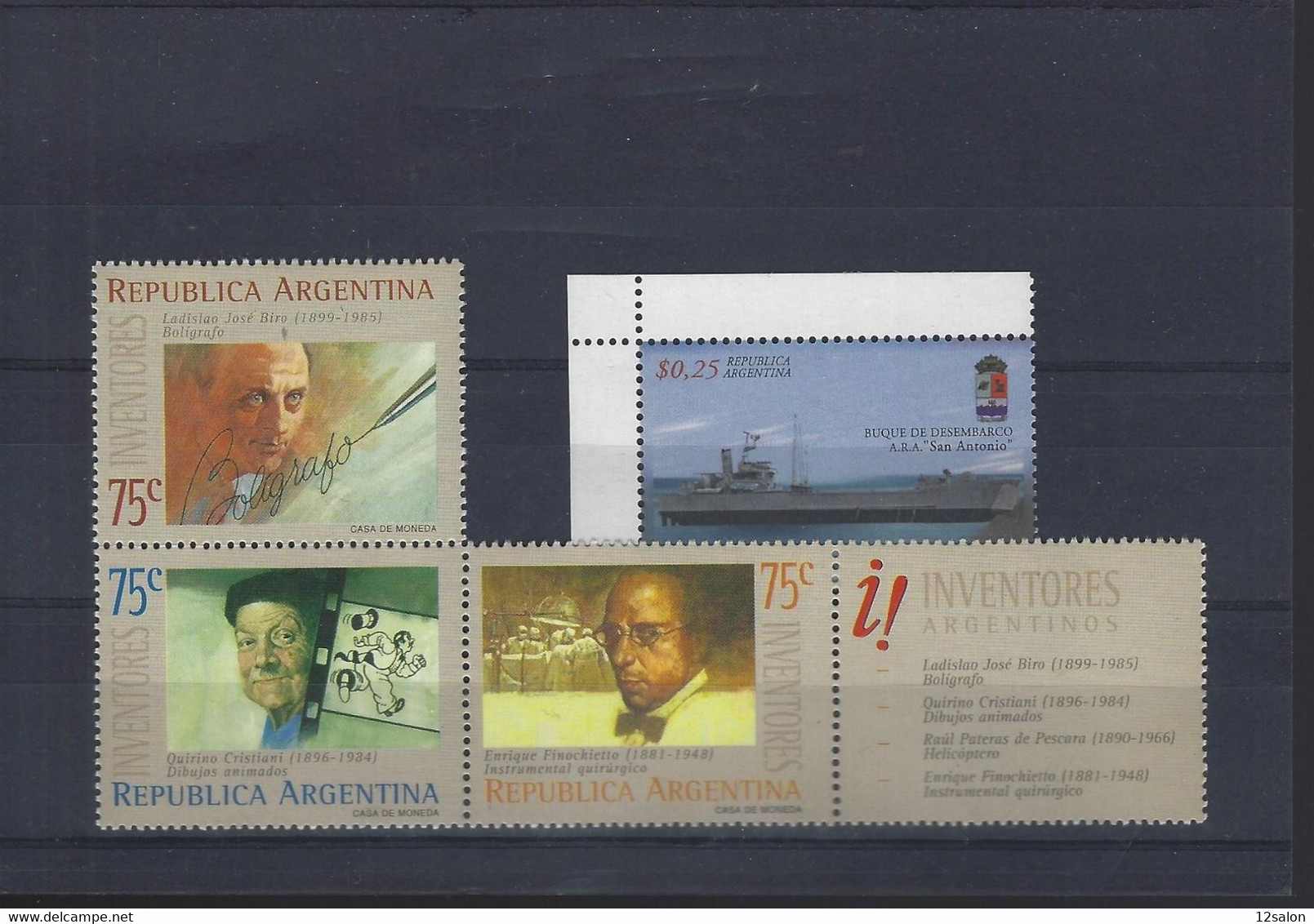 ARGENTINE   THEME INVENTEUR BATEAU - Unused Stamps