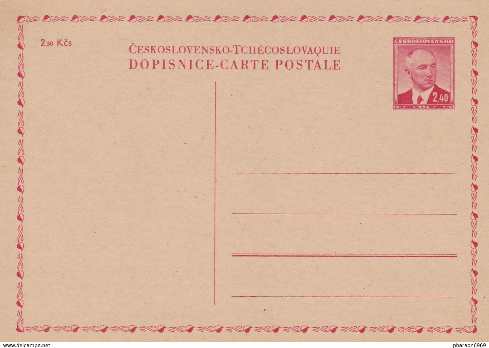 Carte Entier Postal Dopisnice - Ohne Zuordnung