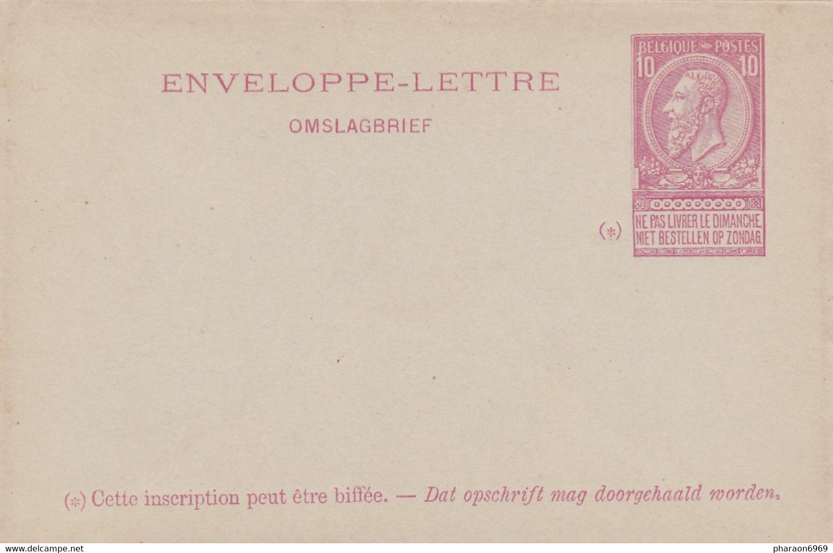 Carte Enveloppe Lettre Entier Postal Fine Barbe - Enveloppes-lettres