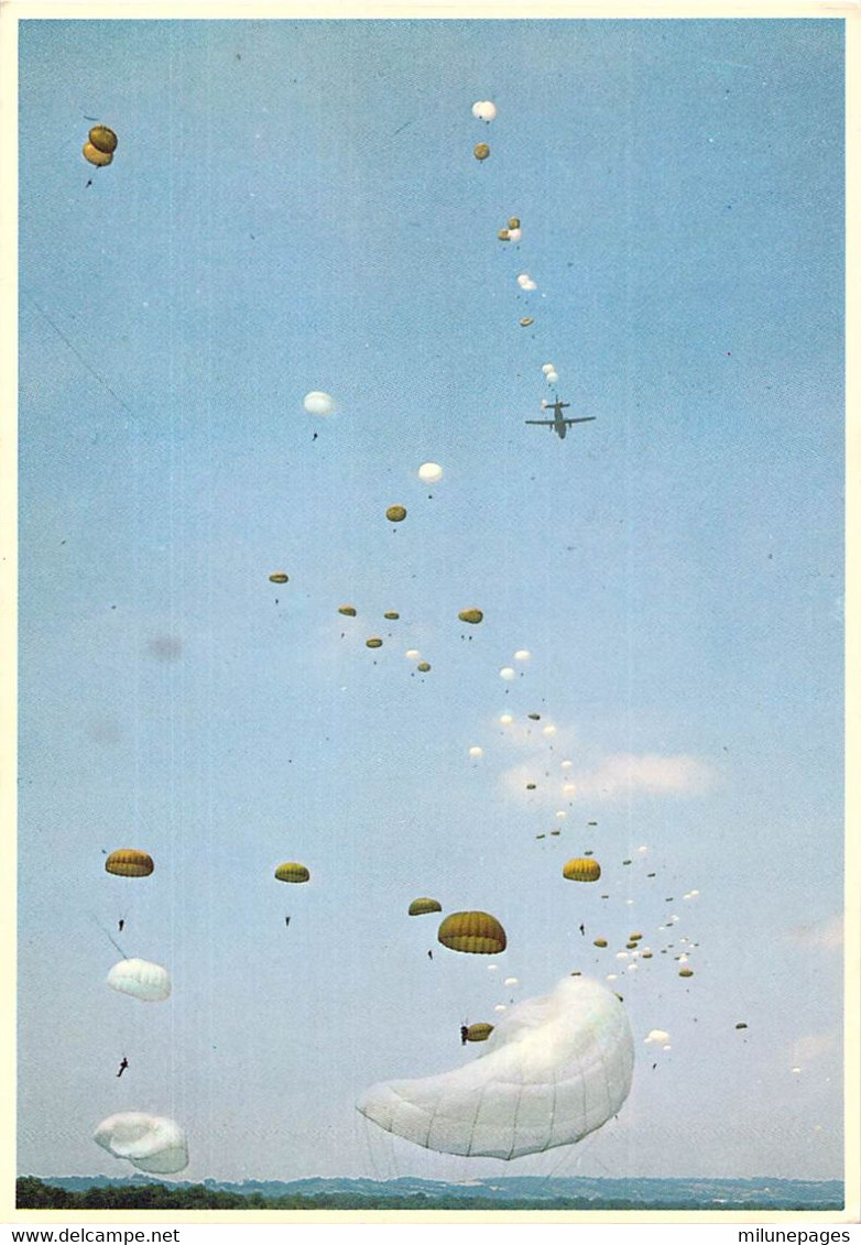 Largages Successifs De Parachutistes Depuis Des Transall C.160 Carte Grand Format 12.5x17.5 Segalen 44 - Paracaidismo