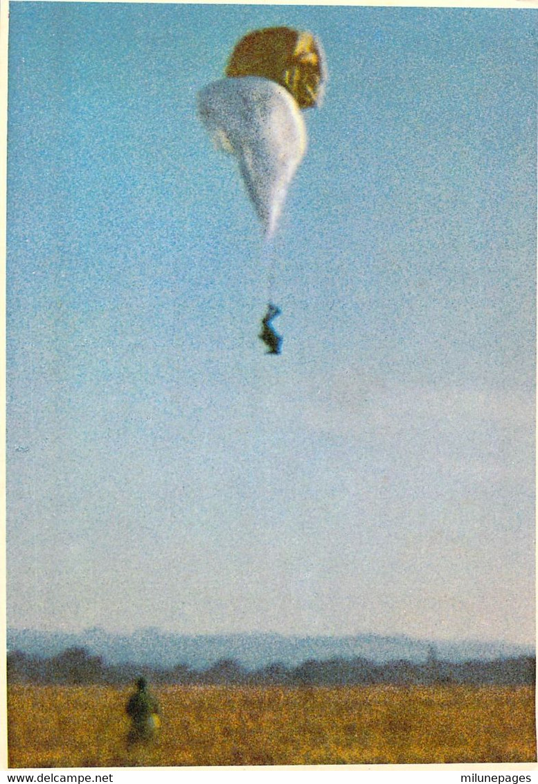 Soldat Parachutiste En Difficulté Une Arrivée Au Sol Peu Orthodoxe Carte Géante 21x15 Segalen 169 - Parachutespringen