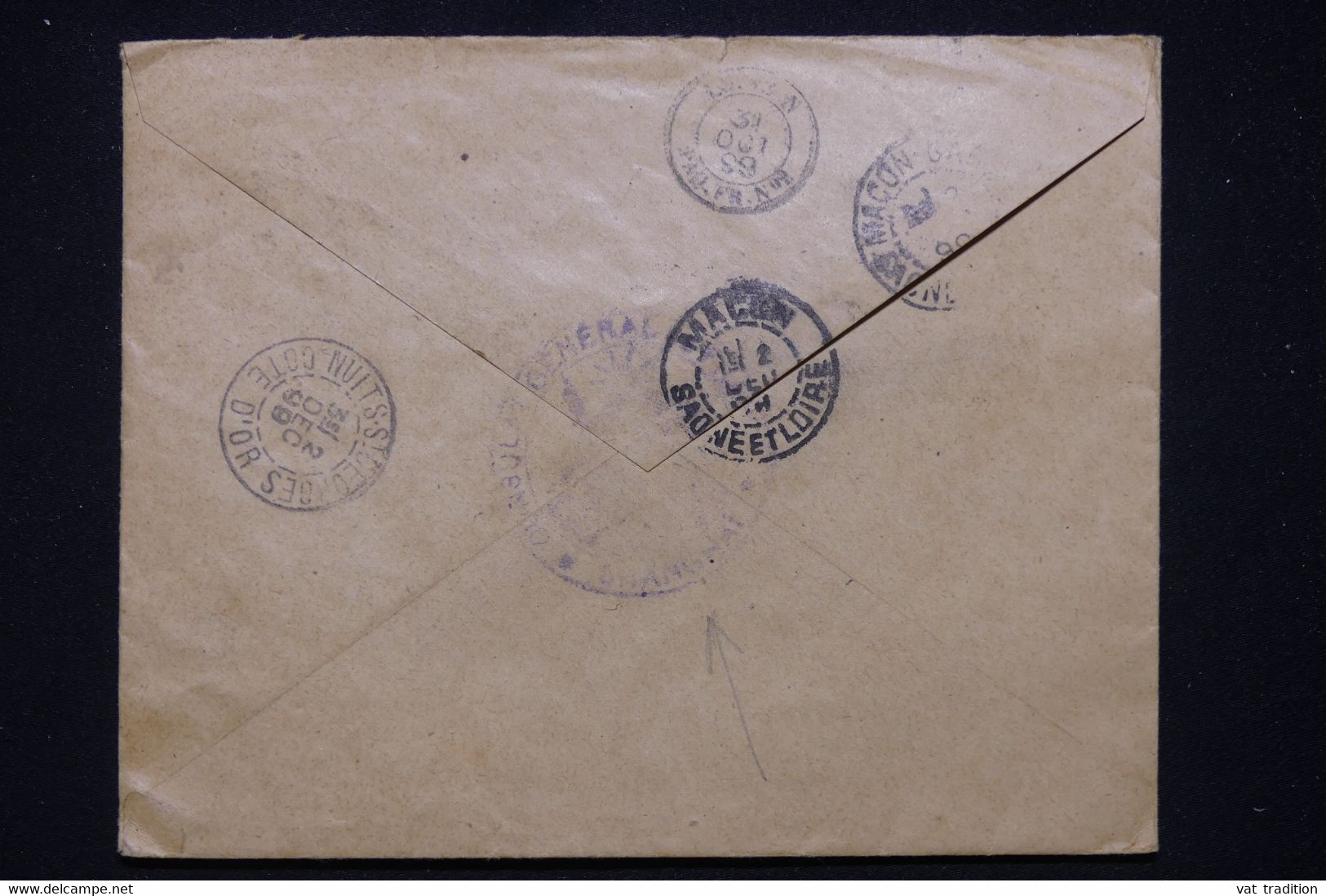 CHINE - Enveloppe Du Consulat De France à Shangai Pour La France En 1899, Affranchissement Type Sage De France - L 94725 - Storia Postale