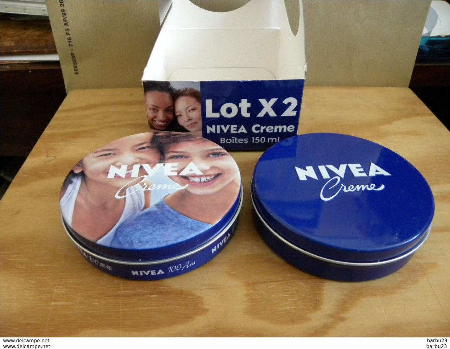 2 Boites (vides) Creme Nivea 100 Ans Centenaire De La Marque (2011) Avec Etui Carton - Kosmetika