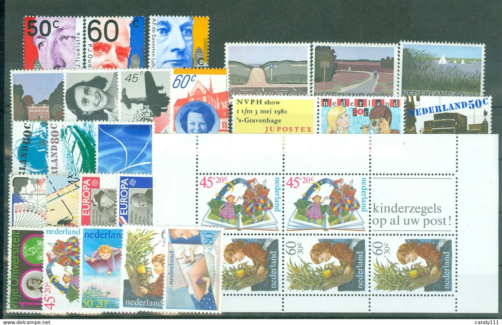 1980 Netherlands,Nederland,Niederlande,Holland,Complete Year=24 Stamps +1s/s,MNH - Full Years