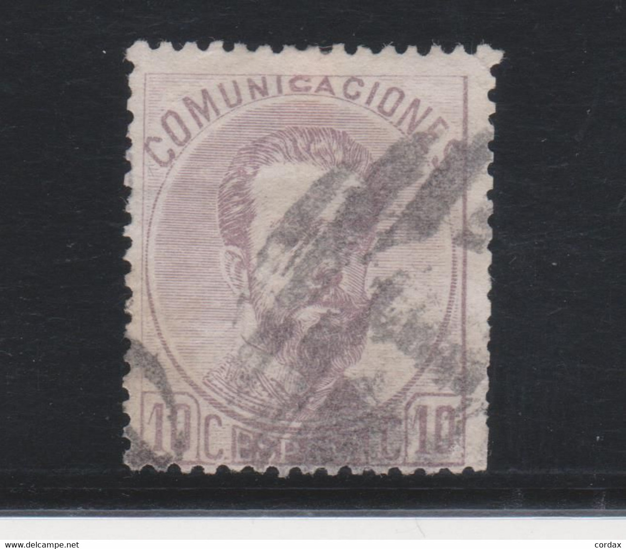 AMADEO 1872. 10 CÉNTIMOS VIOLETA USADO. 395 €. VER - Unused Stamps