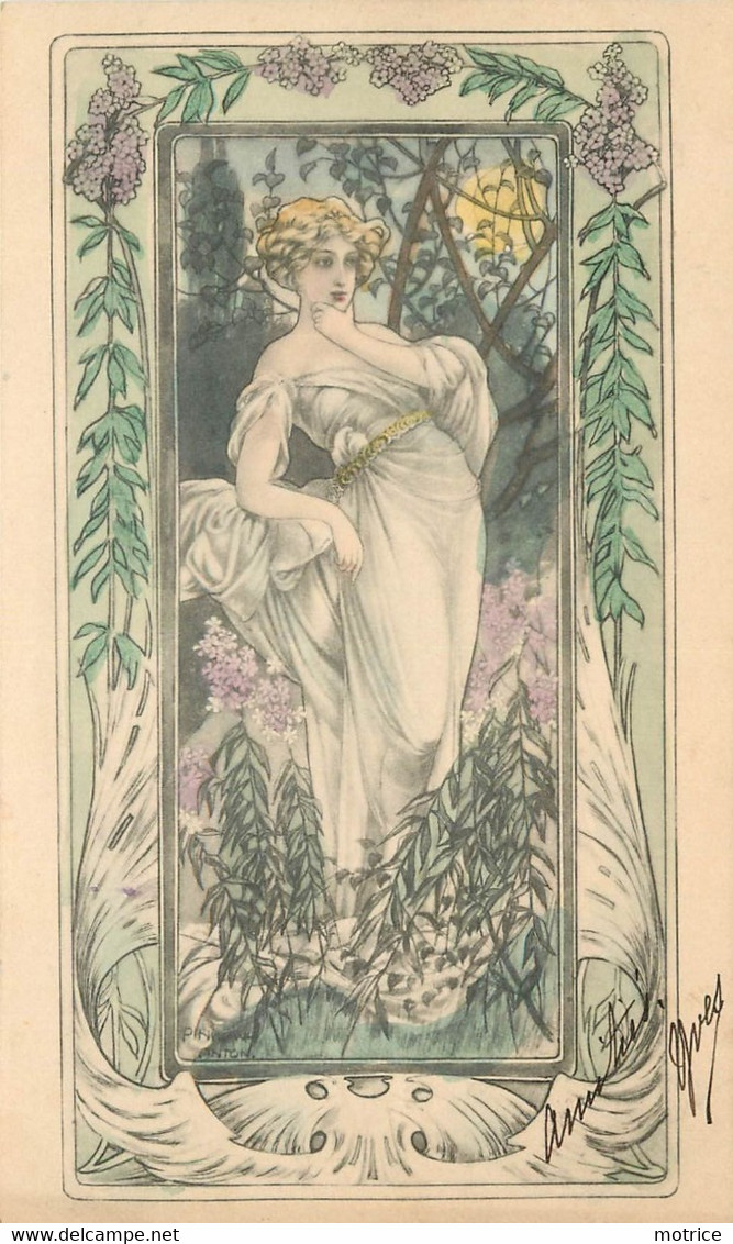 M.M.VIENNE (Anton Pinkawa Illustrateur) - Femme Style Art Nouveau. - Vienne