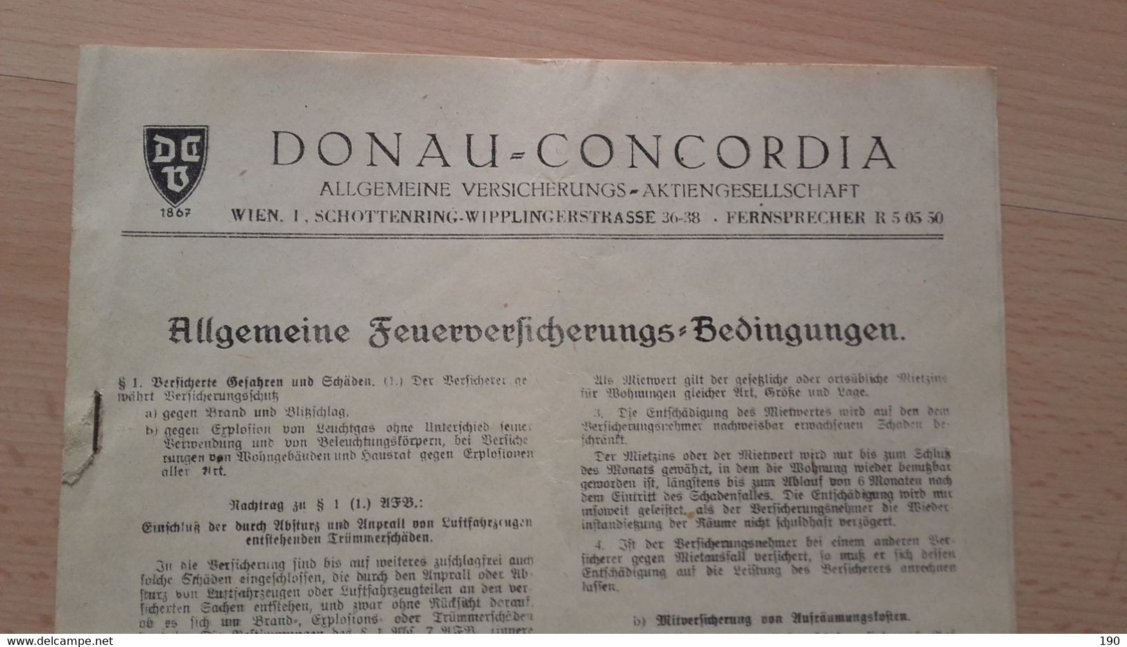 Insurance Company Donau-Concordia Wien - Banca & Assicurazione