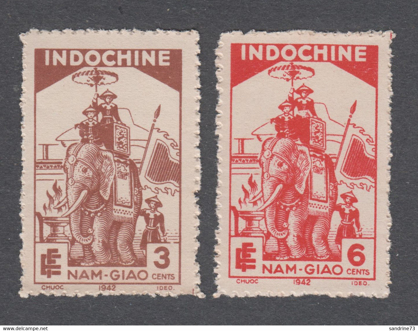 Colonies Françaises -Timbres Neufs** Indochine - N°227 Et 228 - Unused Stamps