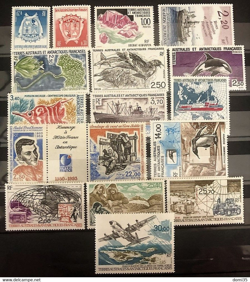 TAAF 1993, Année Complète, N° 171/183 Et PA 125/128, 17 Valeurs, Timbres Magnifiques, Luxe, Gomme D'origine - Annate Complete