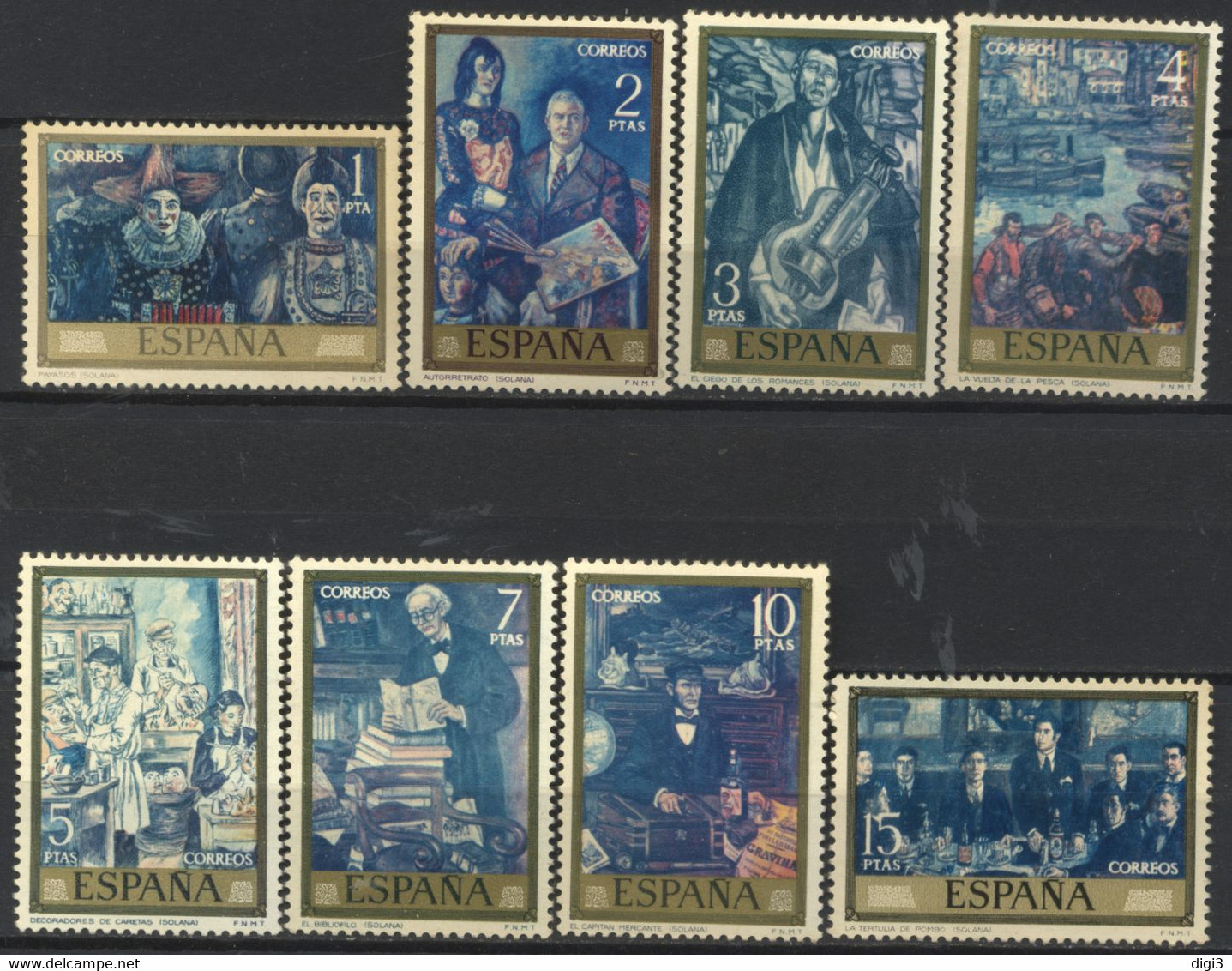 España, 1972, Dìa Del Sello, Solana, Serie Completa, MNH** - Nuevos