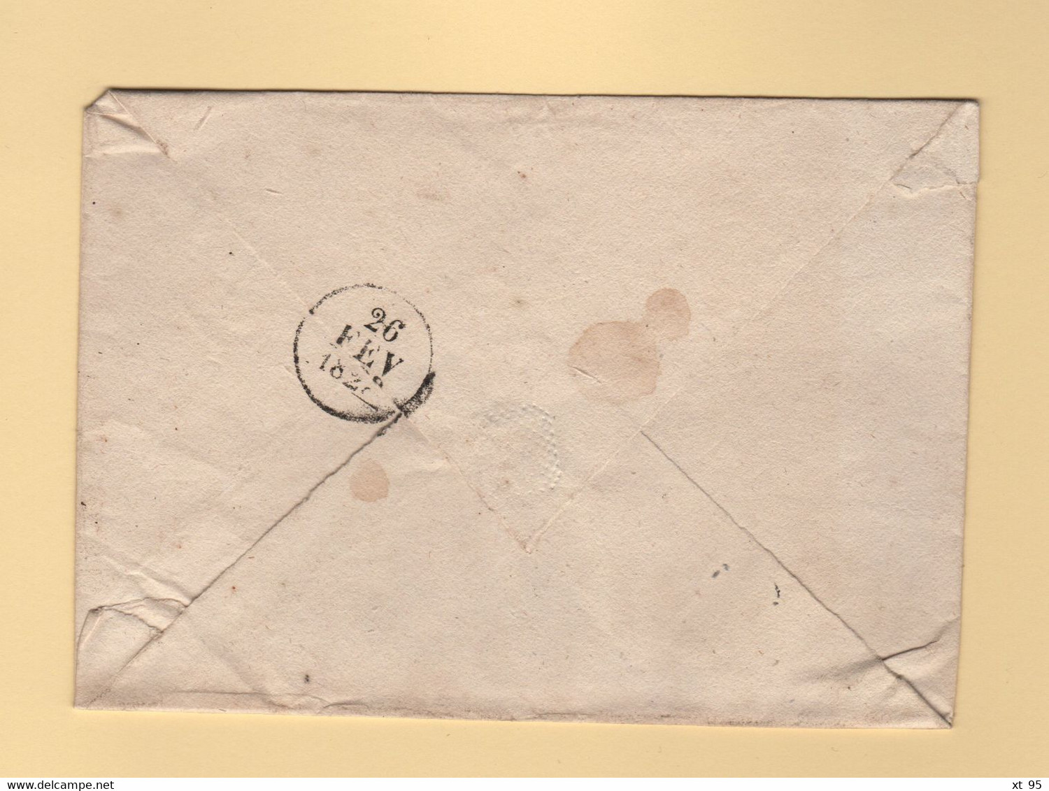 Briey - 55 - Moselle - 25 Fevrier 1828 - Enveloppe Sans Correspondance - Lettre Pesee 15g Taxe Corrigee - 1801-1848: Precursores XIX