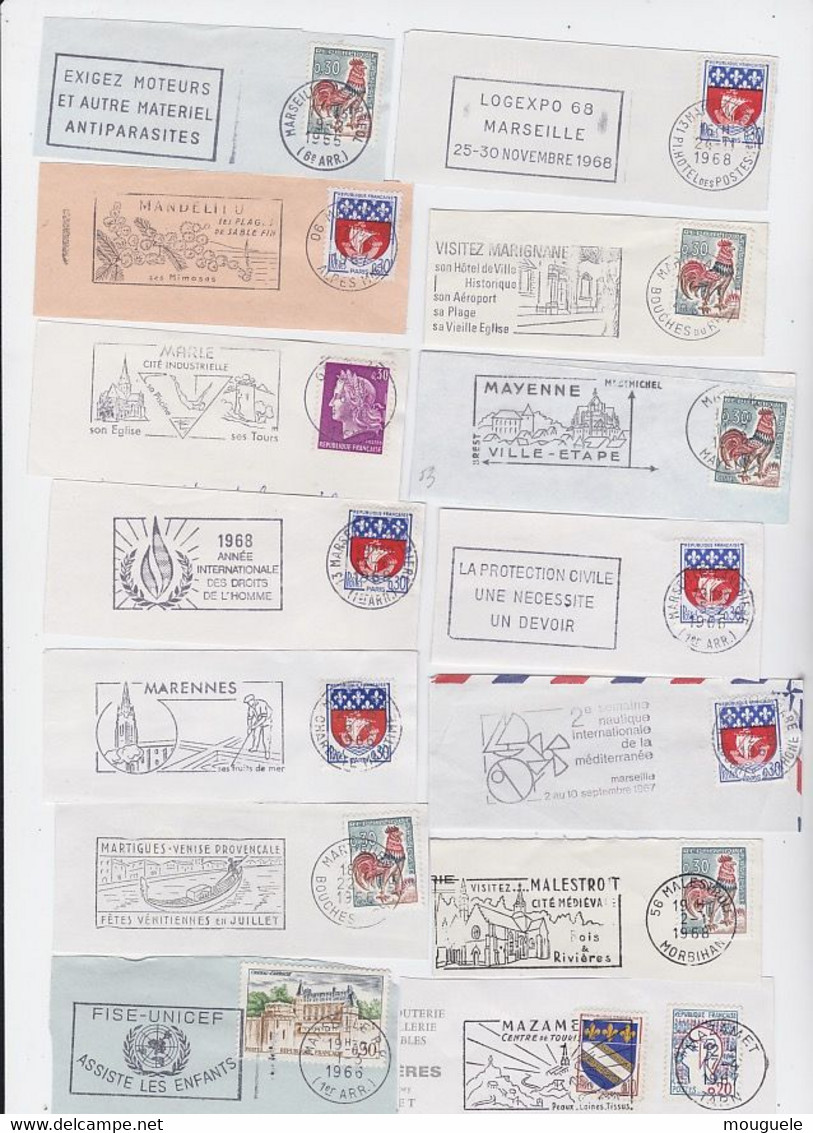 Vends Lots De 1100 Flammes - Lots & Kiloware (mixtures) - Min. 1000 Stamps