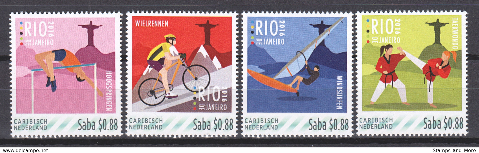 Caribbean Netherlands (Saba) MNH Set SUMMER OLYMPICS RIO DE JANEIRO 2016 - Summer 2016: Rio De Janeiro