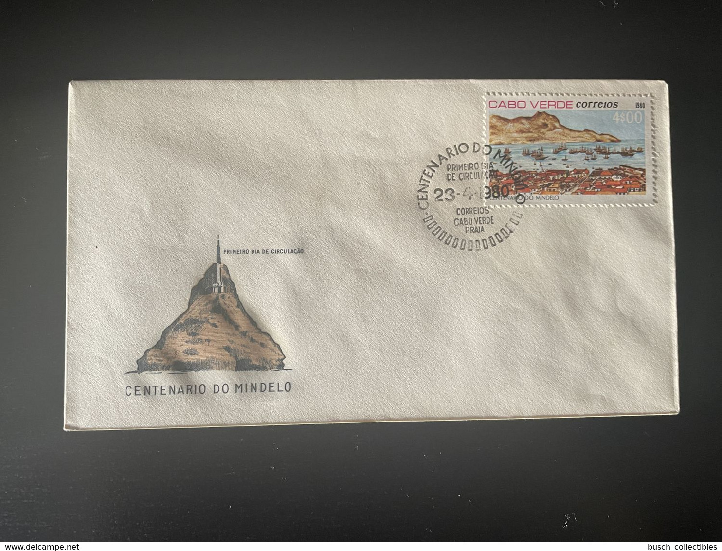 Cape Verde Cabo Verde 1980 Mi. 403 FDC Centenario Do Mindelo 100 Years Anos Jahre Ans - Cape Verde