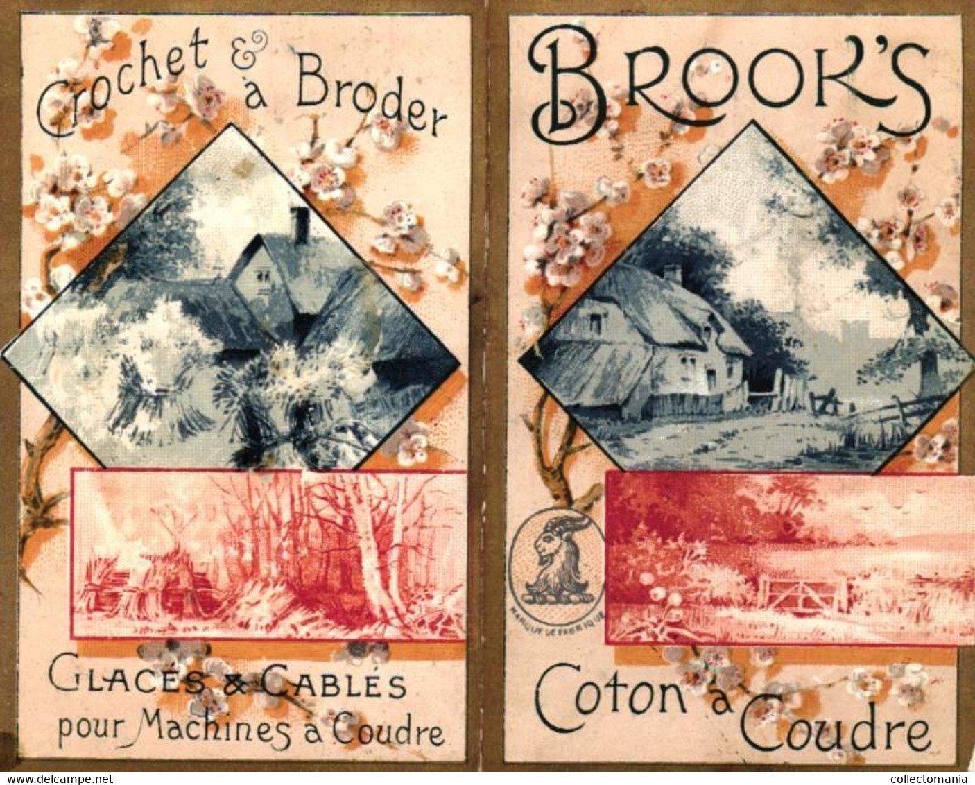 1 Calendrier 1893  BROOK's Coton à Coudre Crochet à Broder Marque JBB De Fabrique - Formato Piccolo : ...-1900