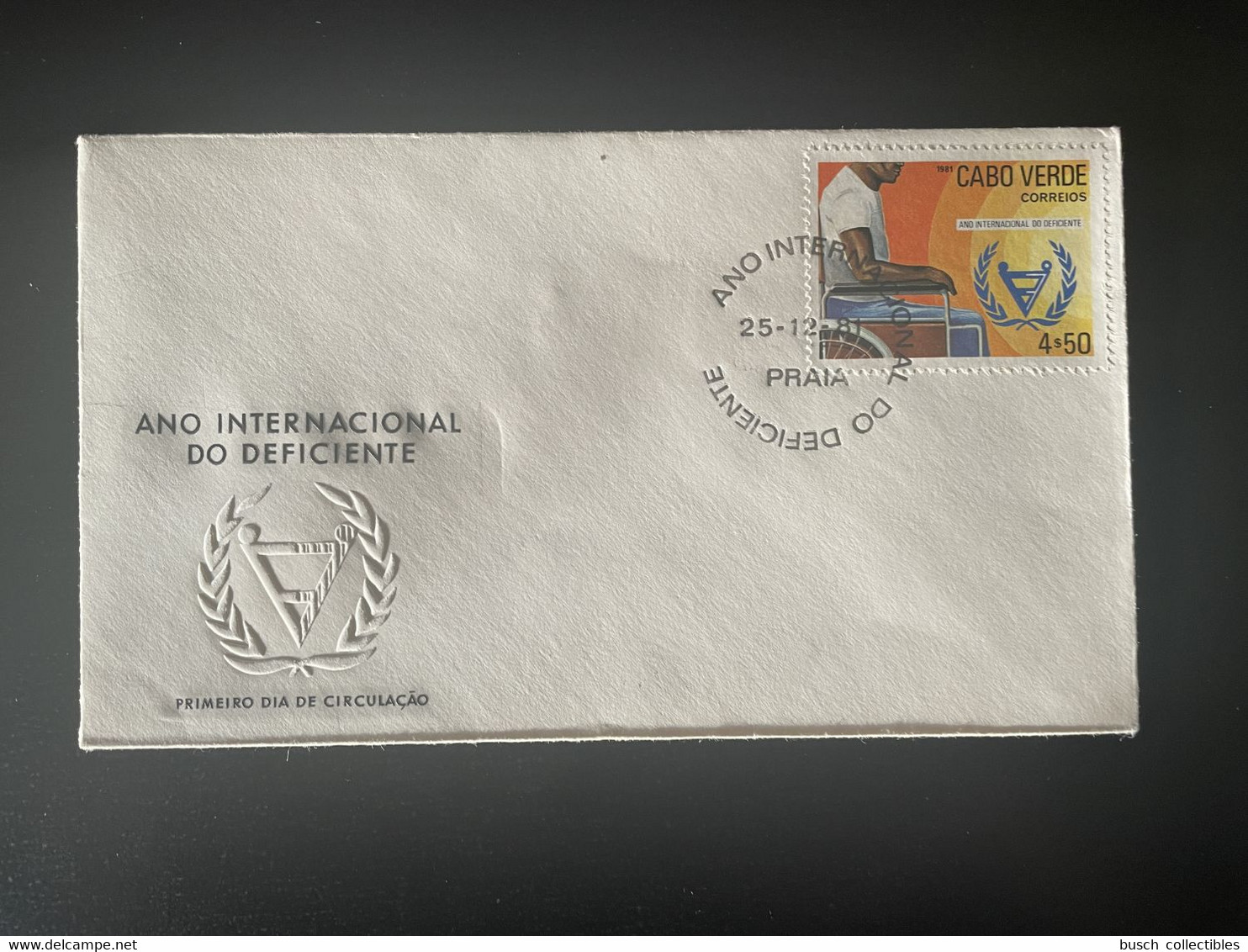 Cape Verde Cabo Verde 1981 Mi. 444 FDC Année Handicapés Jahr Behinderten Disabled Year Deficiente - Cap Vert