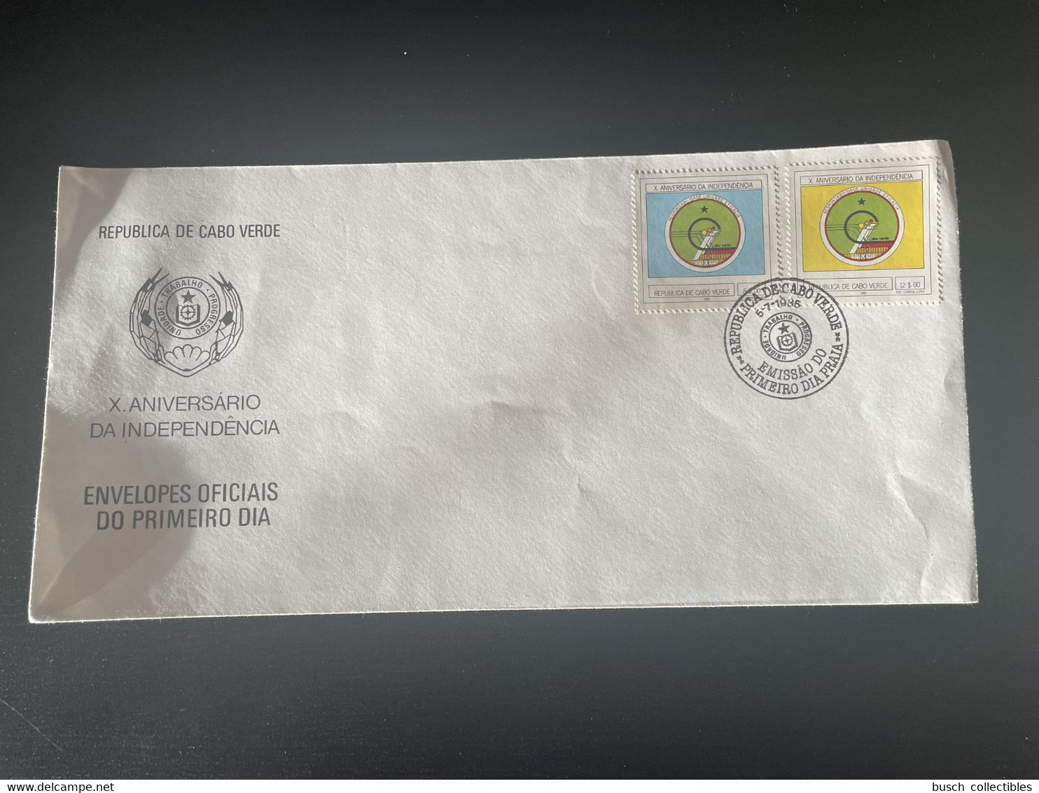 Cape Verde Cabo Verde 1985 Mi. 493 - 494 FDC Aniversario Independencia Independance Unabhängigkeit - Kaapverdische Eilanden