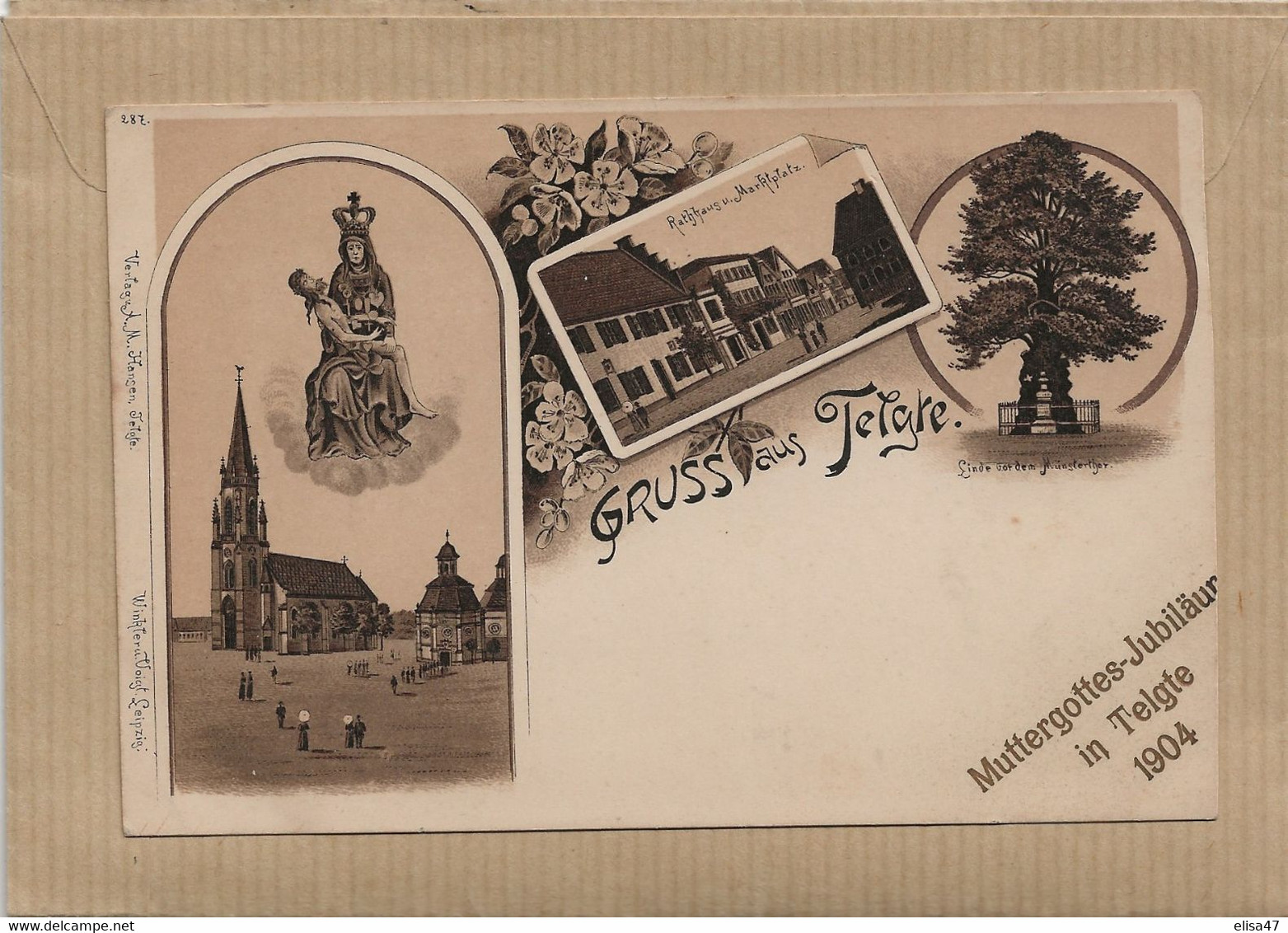 GRUSS  AUS FELGTE  MUTTERGOTTES -JUBILAUM IN TELGTE  1904 - Telgte