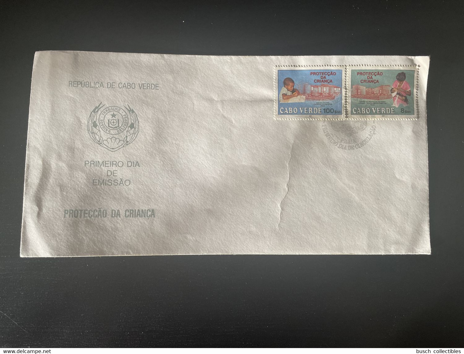 Cape Verde Cabo Verde 1987 Mi. 511 - 515 FDC Protecçao Da Criança Children Protection Kinderschutz Enfance - Cap Vert