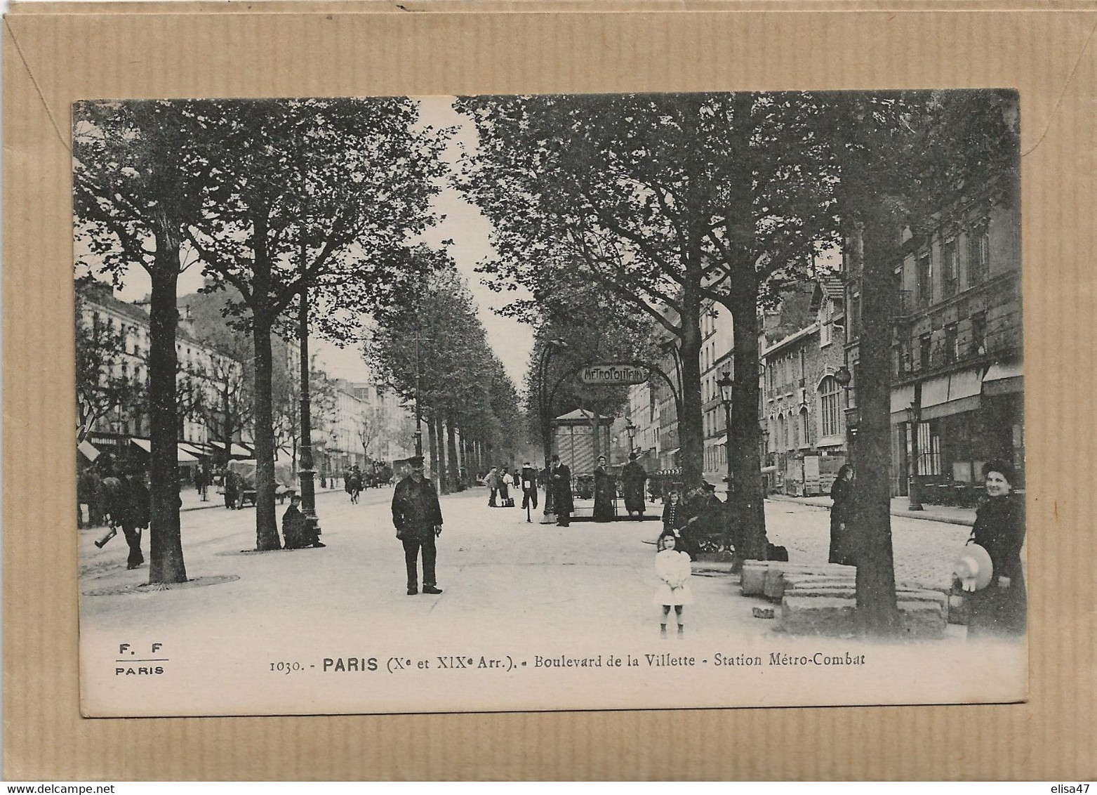 75   PARIS     (X E  ET  XIX  E Arr. )  BOULEVARD   DE LA VILLETTE    STATION DE METRO  COMBAT - Zonder Classificatie