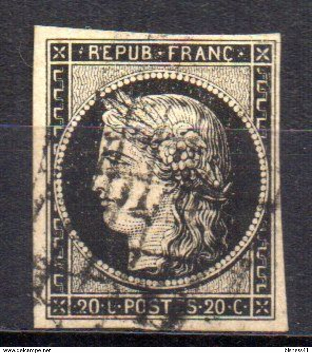 Col18  France Cérès  1849   N° 3 Oblitéré Cote 65,00€ - 1849-1850 Ceres