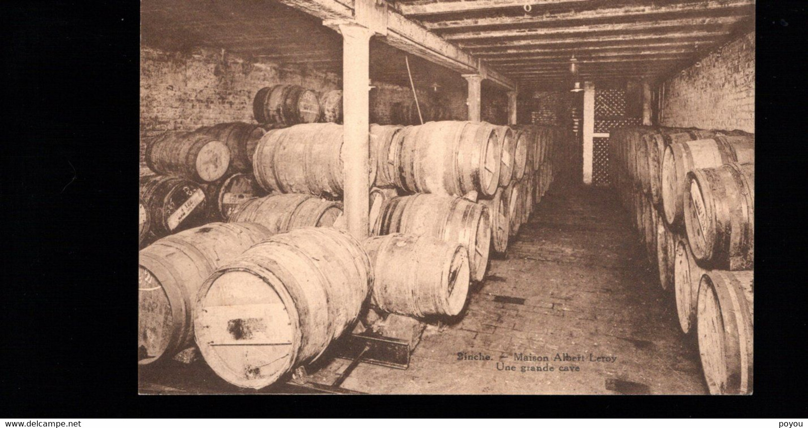 1286-BINCHE-maison ALBERT LEROY-une Grande Cave- Tonneau Chai Vin œnologie- Edit DESAIX - Binche