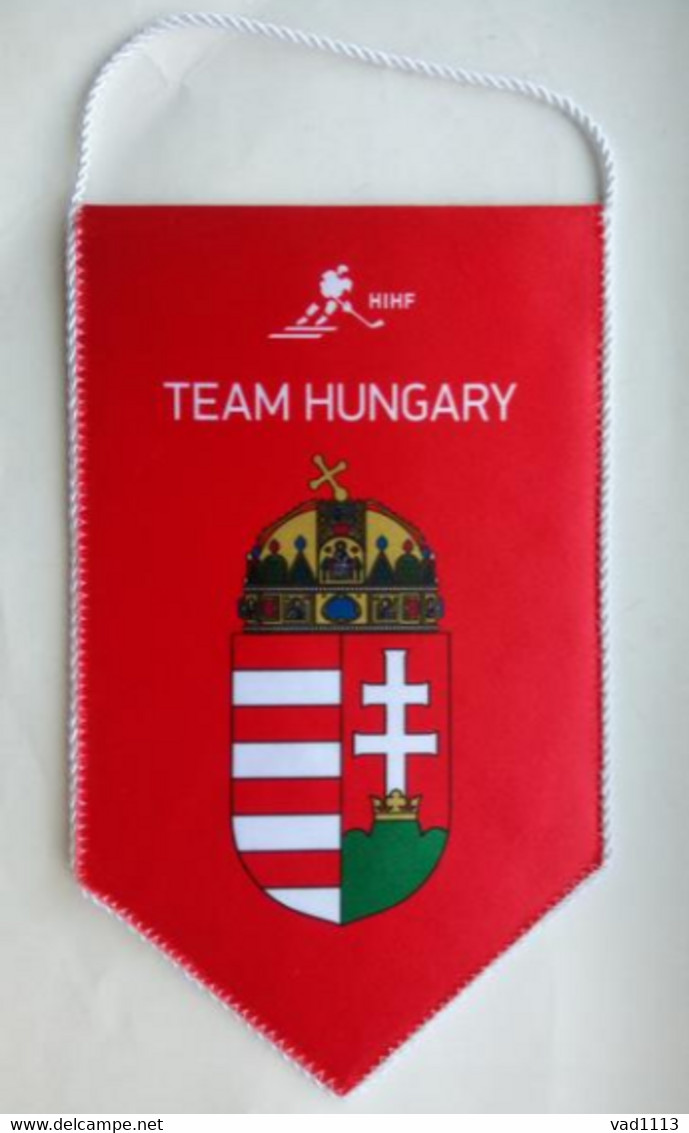 Hockey-  Official Pennant Of The Ice Hockey Federation  Hungary - Otros & Sin Clasificación