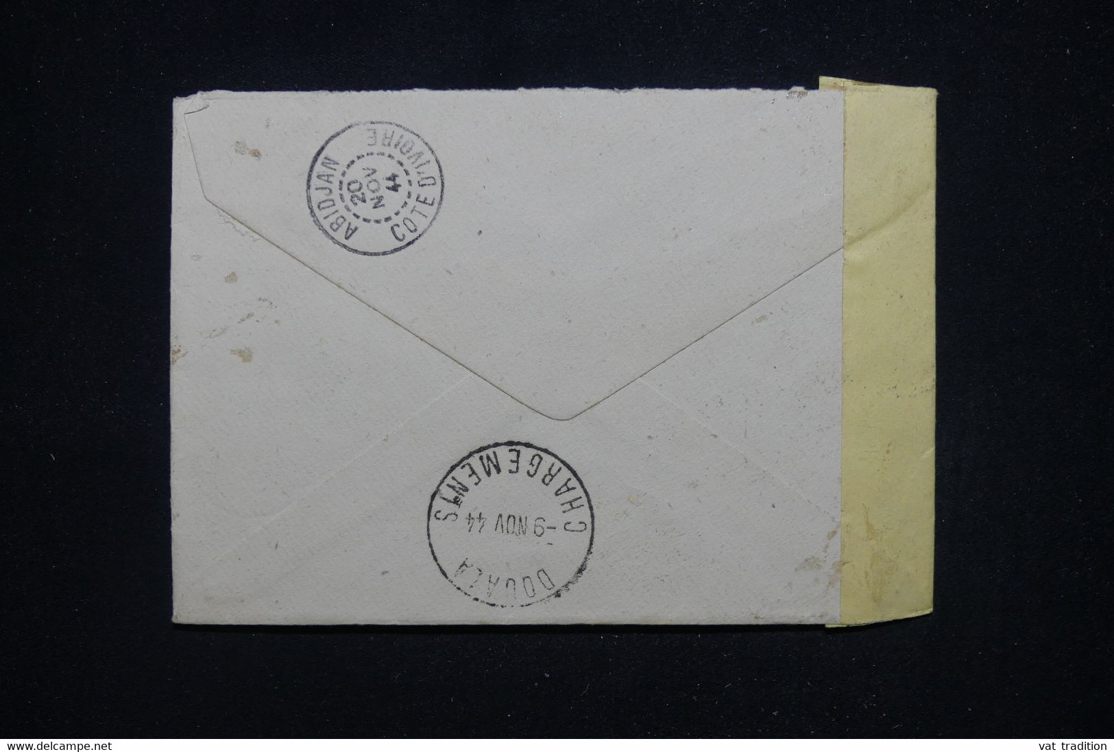 CAMEROUN - Enveloppe En Recommandé De Kounden Pour Abidjan En 1944 Via Douala Avec Contrôle Postal - L 94809 - Covers & Documents