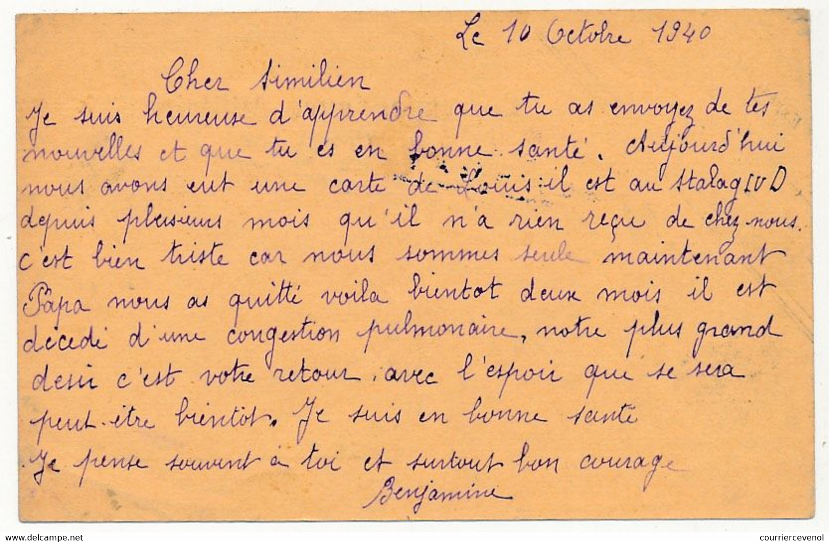 KRIEGSGEFANGENENPOST - Carte Postale D'édition Privée Pour Le Stalag II B - Censeur 17 - 1940 - Prisonnier Français - Guerre De 1939-45