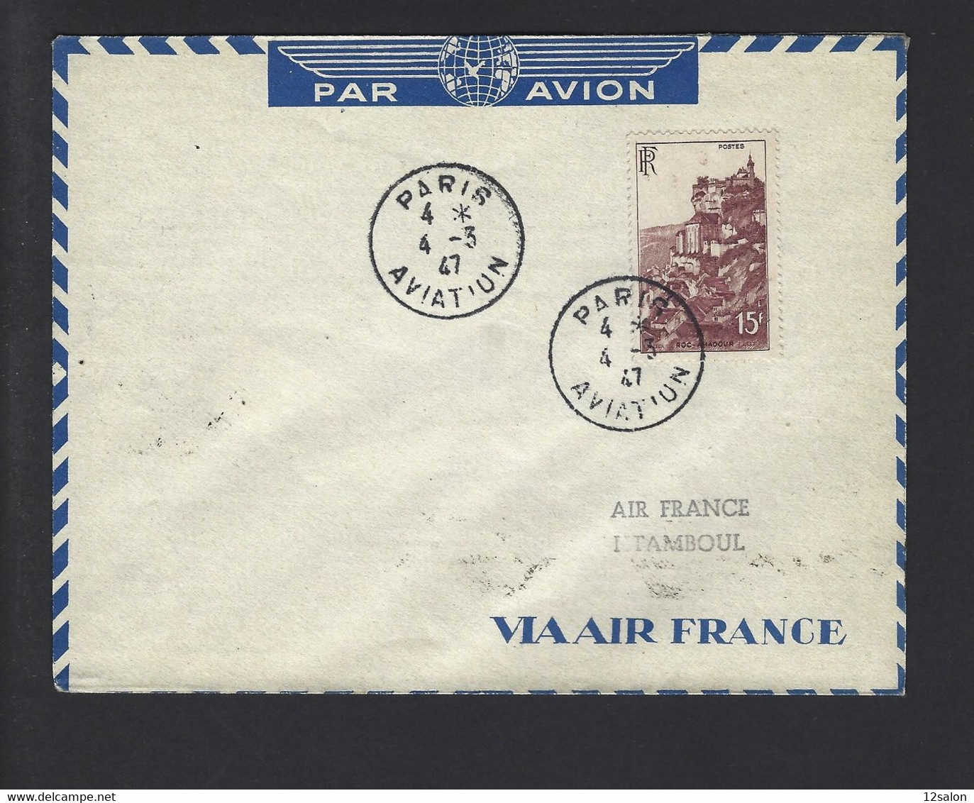 FRANCE PARS AVIATION ISTANBOUL 1947 - Avions