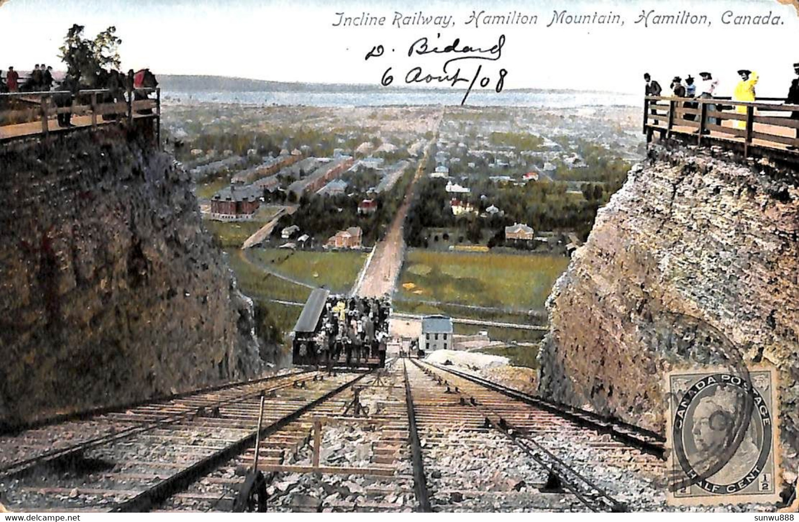 Incline Railway. Hamilton Mountain (top Animation Colors 1908) - Hamilton