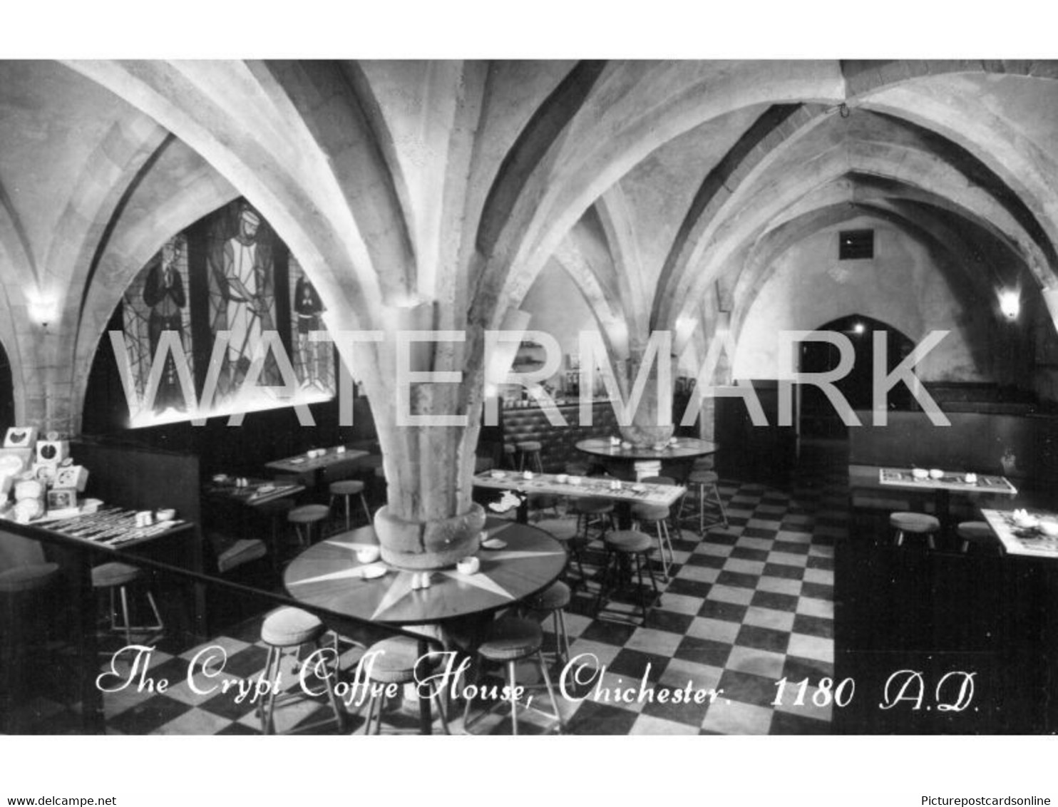 CHICHESTER THE CRYPT COFFEE HOUSE OLD R/P POSTCARD SUSSEX - Chichester