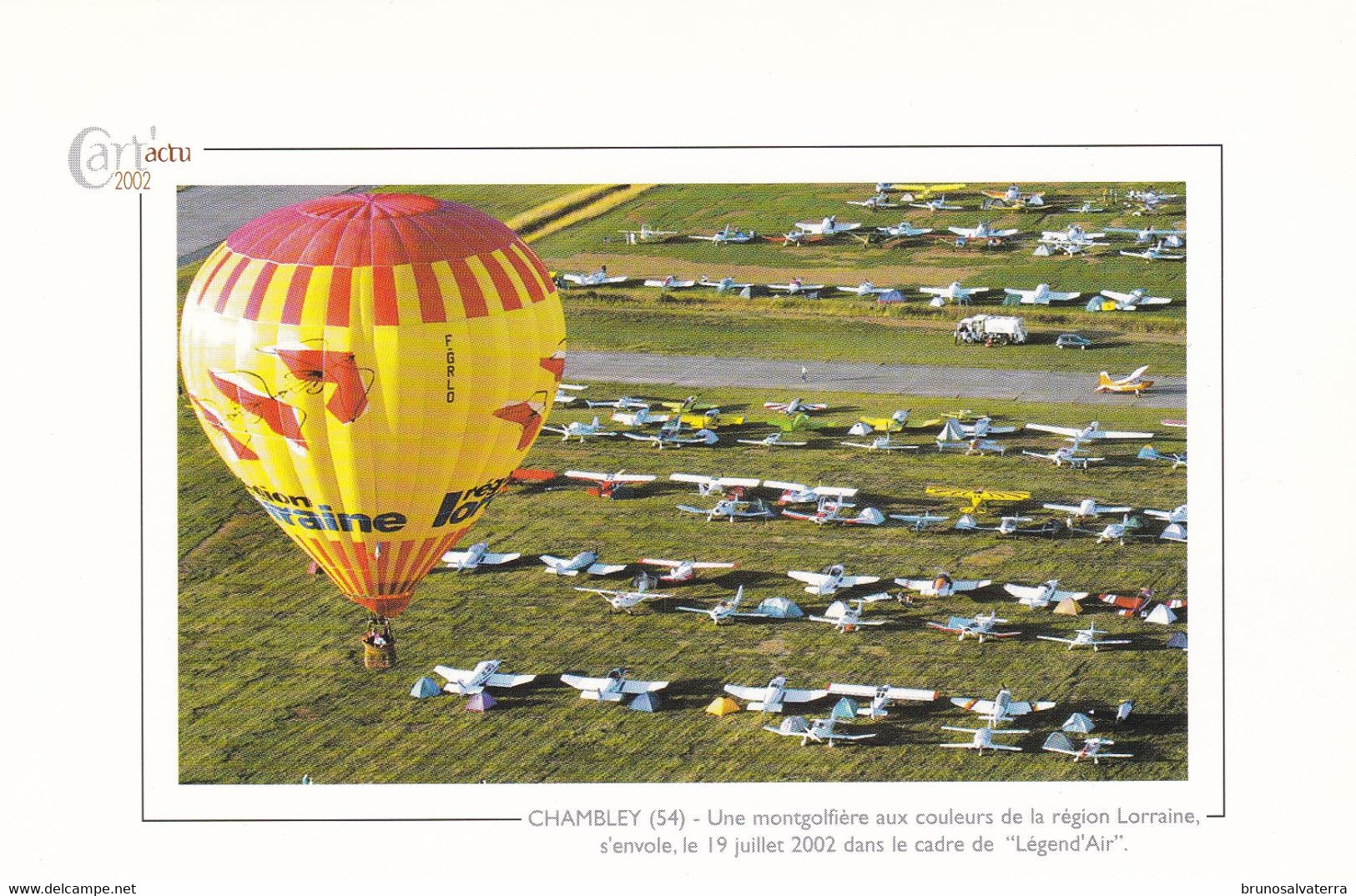 CHAMBLEY - Une Montgolfière Aux Couleurs De La Région... - Cart'actu 2002 N° 56 - Photo Jean-Christophe Verhaegen-Pig - Chambley Bussieres