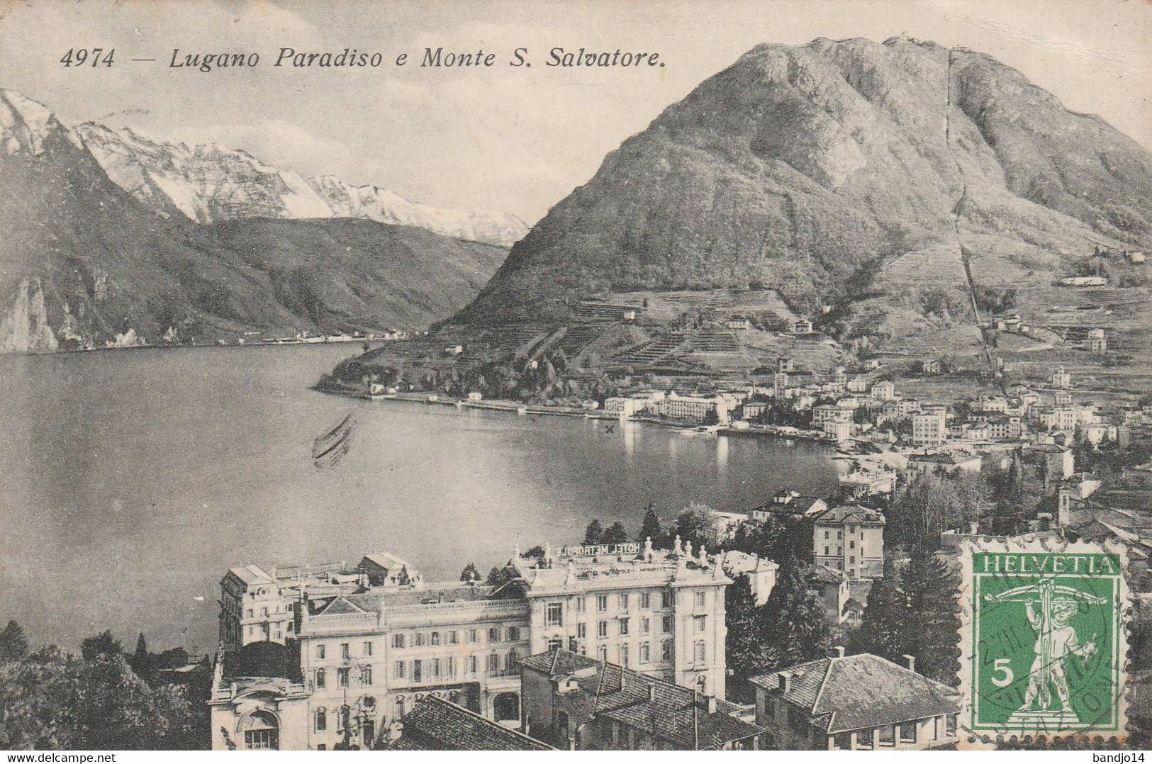 Lugano Paradiso E Monte S. Salvatore ( Au Dos Cachet Hotel "Europe" ) - Paradiso