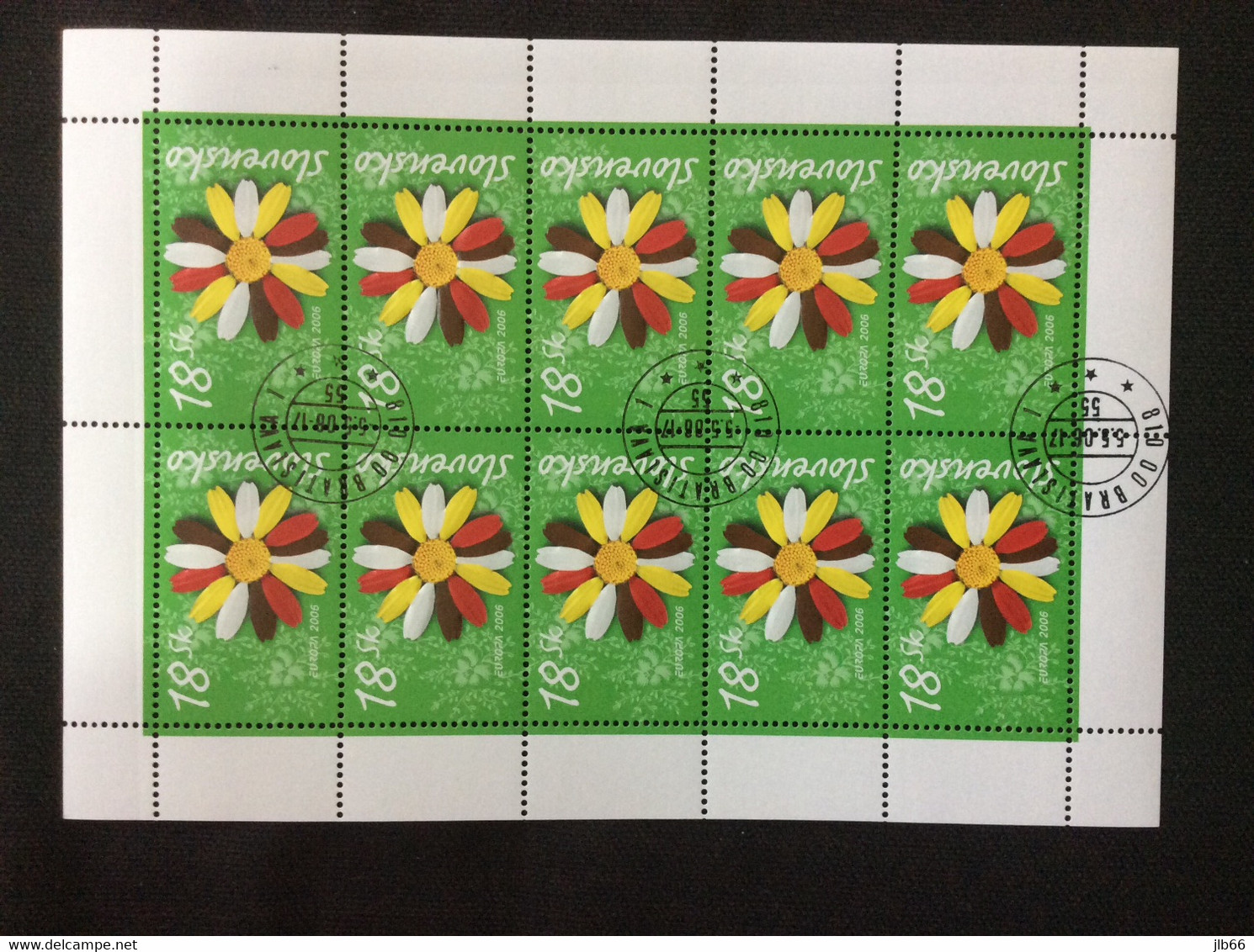 Bloc De 10 Timbres Europa Slovaquie 2006 Oblitéré YT 462 Intégration  Sheet  Used  Mi 534 - Blokken & Velletjes