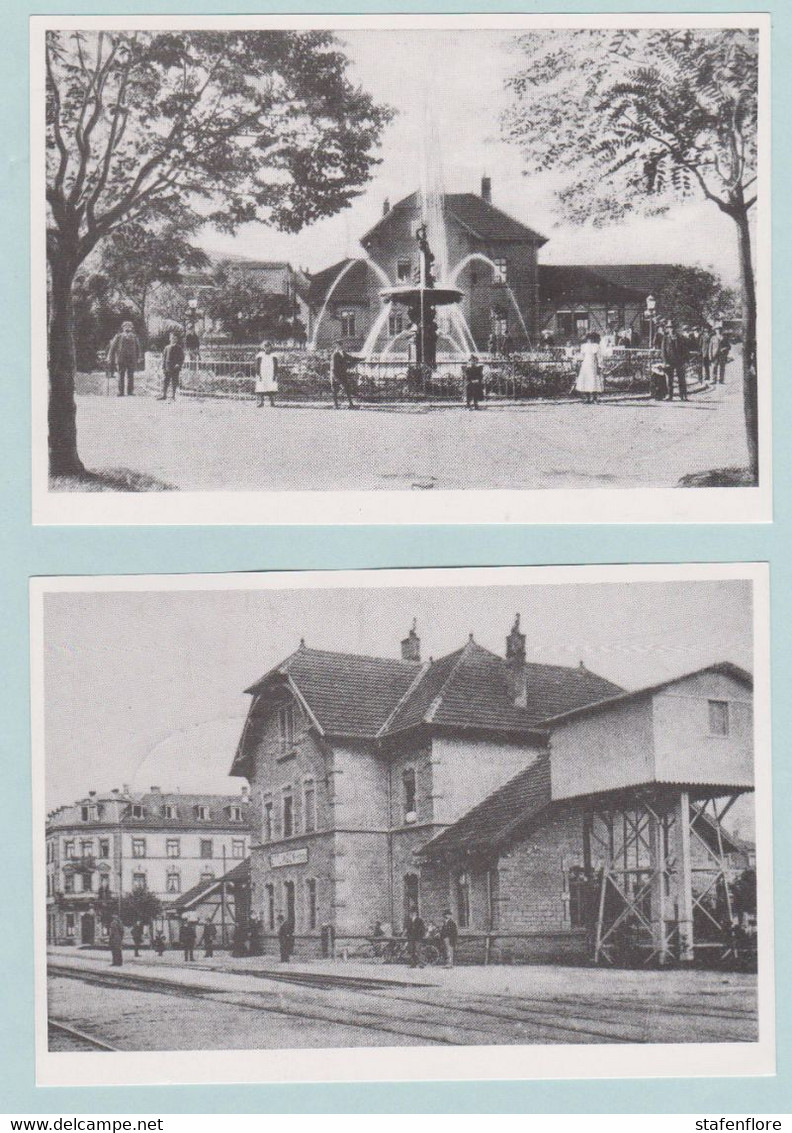 Lot Postkaarten Van ETTLINGEN In Het Zwarte Woud, Station , Bahnhof , Met Speciale Afstempeling - Ettlingen