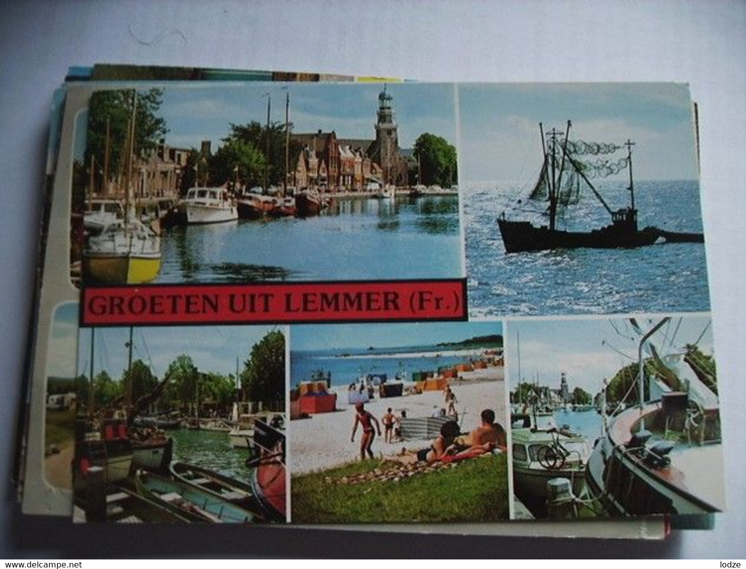 Nederland Holland Pays Bas Lemmer Met Boten En Strandgasten - Lemmer