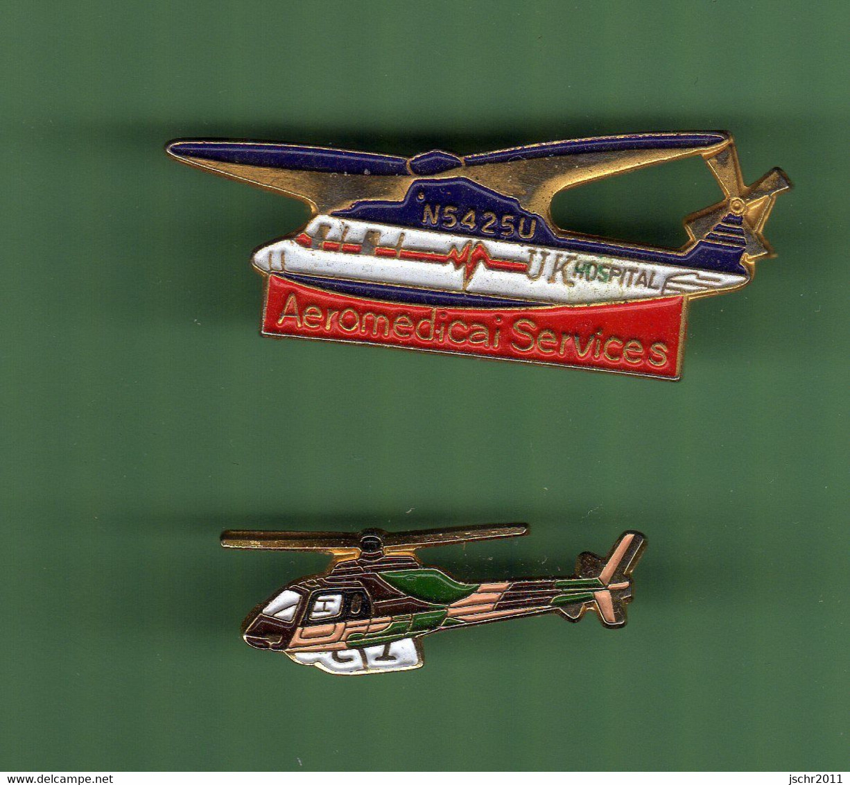 HELICOPTERE *** Lot De 2 Pin's Differents *** N°60 *** 5011 - Avions