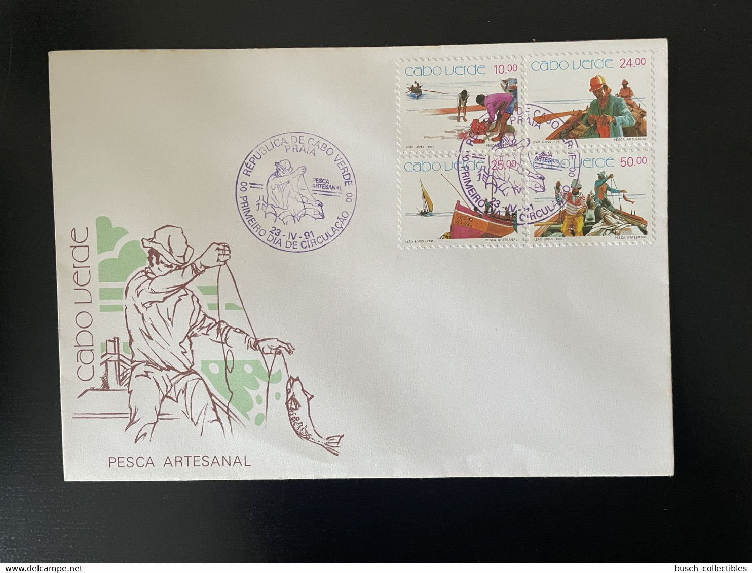 Cape Verde Cabo Verde 1991 Mi. 605 - 608 FDC Pêche Pesca Fishing Fischerei Fischfang Fish Fisch Poisson - Cap Vert