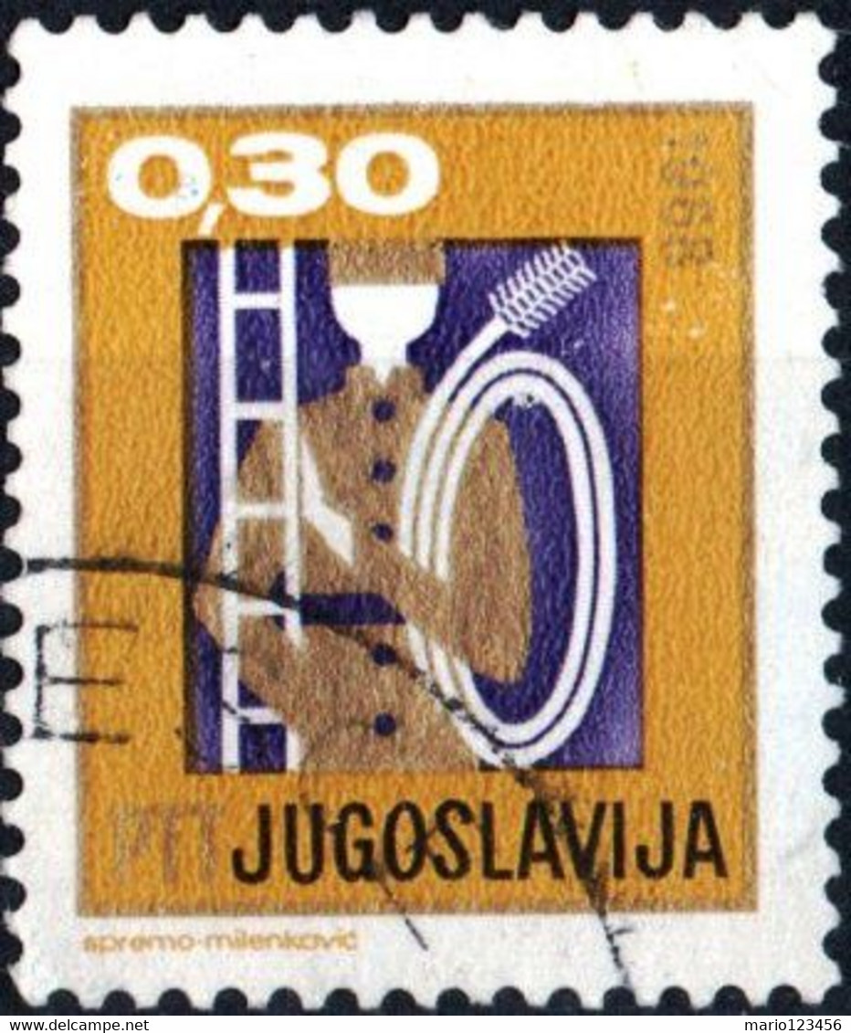 JUGOSLAVIA, YUGOSLAVIA, ANNO NUOVO, 1967, 0,30 D., FRANCOBOLLO USATO Mi:YU 1255, Scott:YU 893, Yt:YU 1137 - Gebruikt